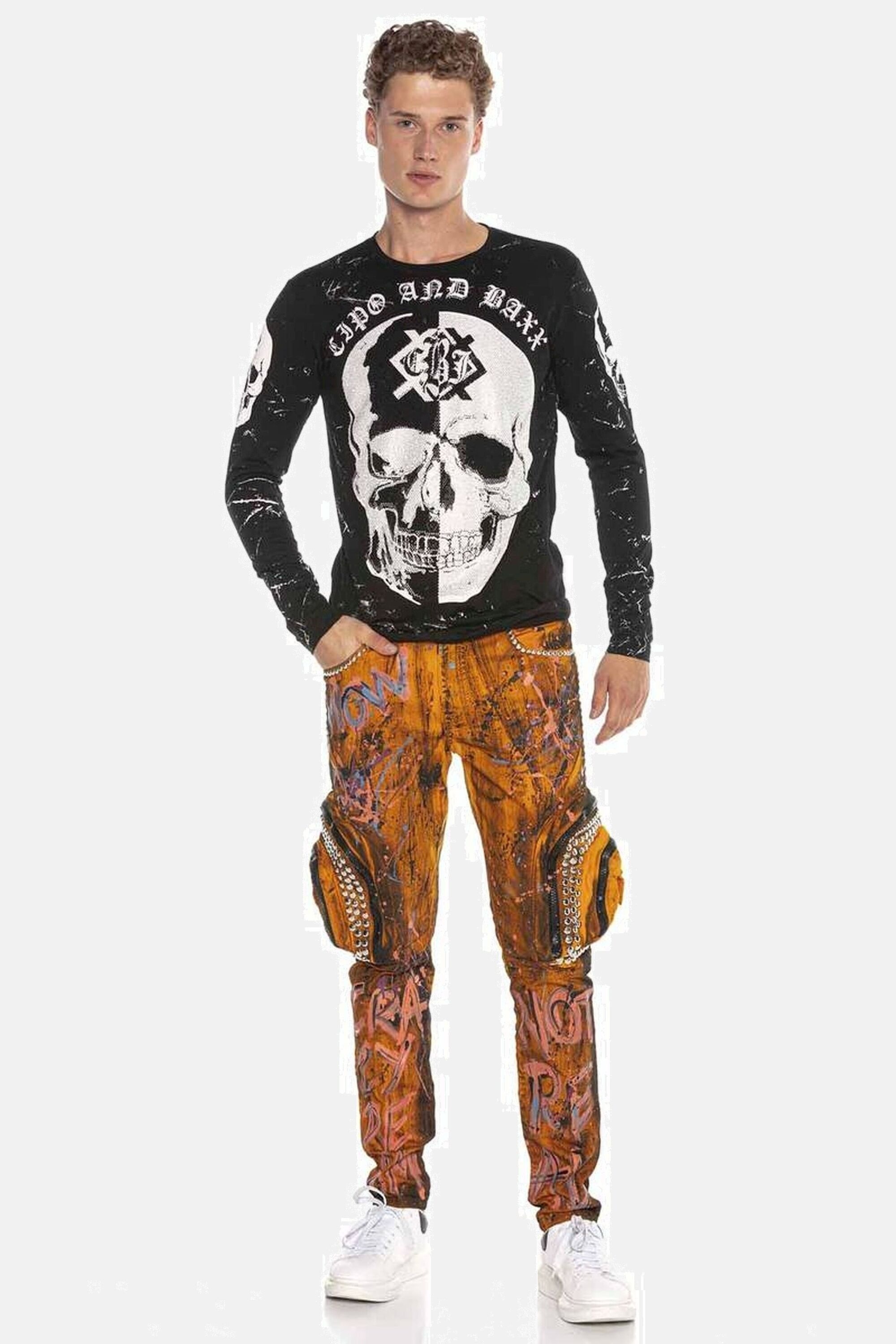 Cipo & Baxx Straight-Jeans »DENIM«, bequeme Jeans in coolem Design, CD634