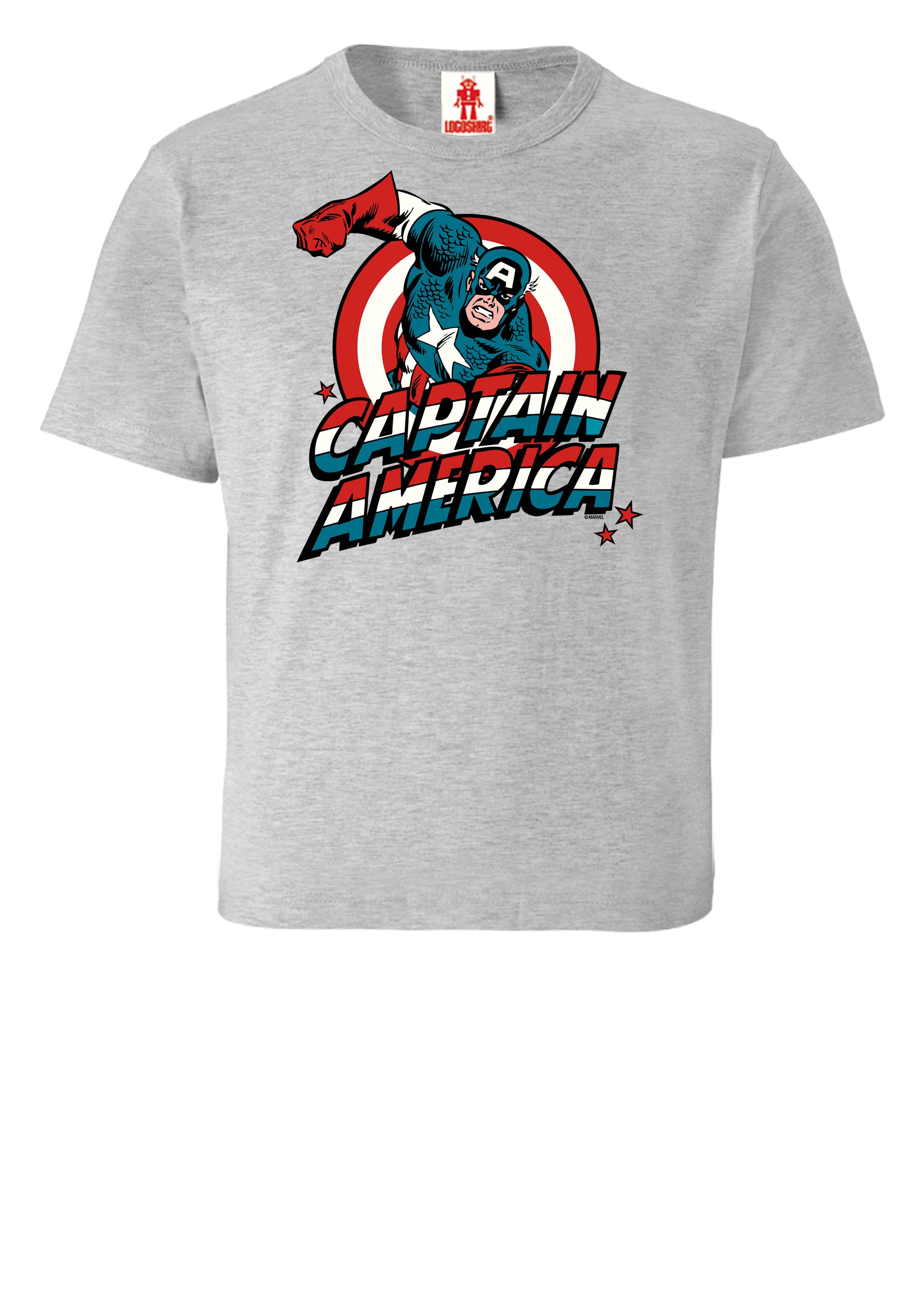 LOGOSHIRT T-Shirt »Captain America«, mit großem Marvel-Frontprint