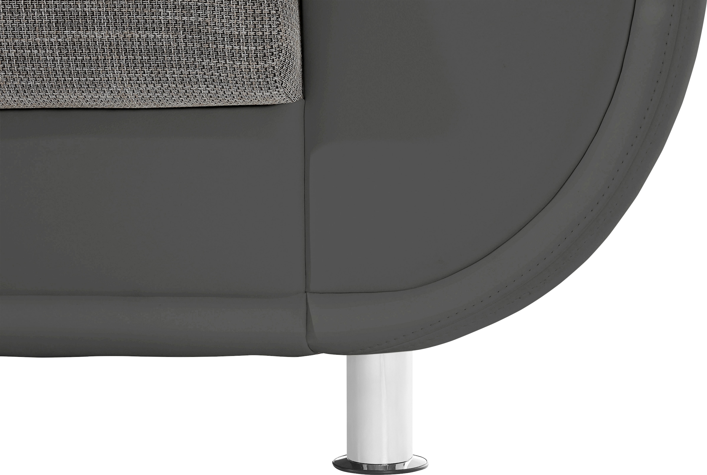 TRENDMANUFAKTUR Wohnlandschaft »Rondo 3, zeitlos und modern, im Materialmix, U-Form«, wahlweise für mehr Komfort mit Federkern, wahlweise mit Bettfunktion