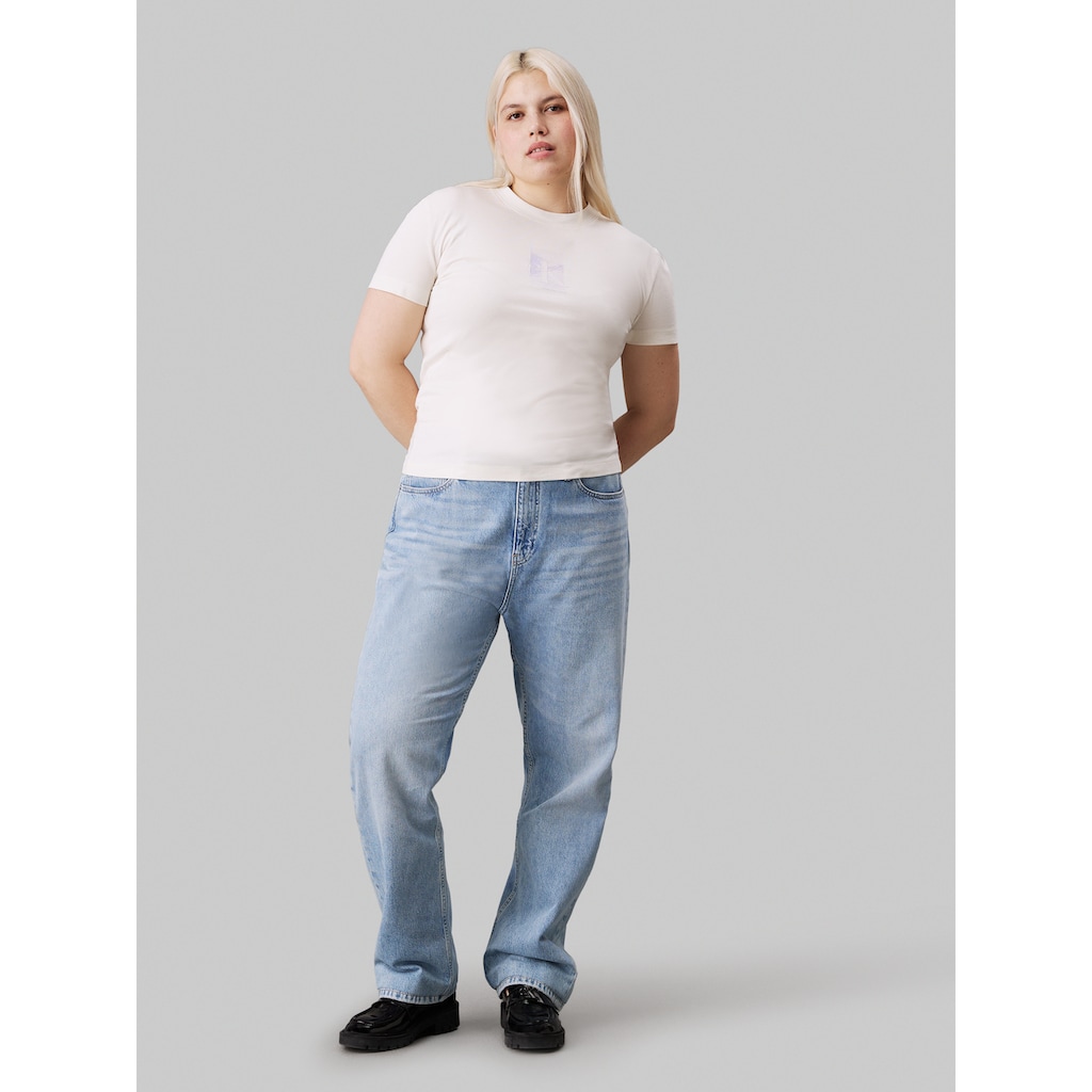 Calvin Klein Jeans Plus T-Shirt »PLUS DIFFUSED CK REGULAR TEE«, in Großen Größen und mit Logomarkenlabel