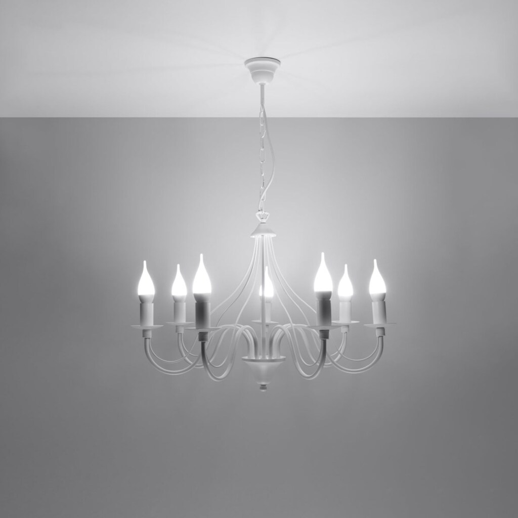 SOLLUX lighting Kronleuchter »MINERWA«, 7 flammig-flammig