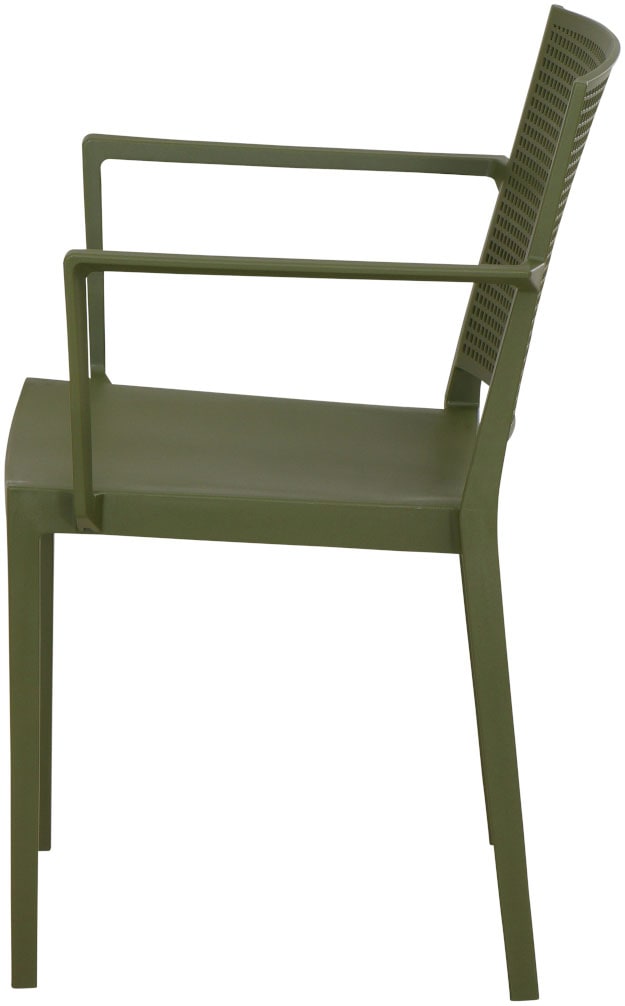 Siena Garden Gartensessel »Square 2er Set Stapelsessel olive« Set, 2 Stk. tlg. Gestell, Polypropylen/Glasfaser