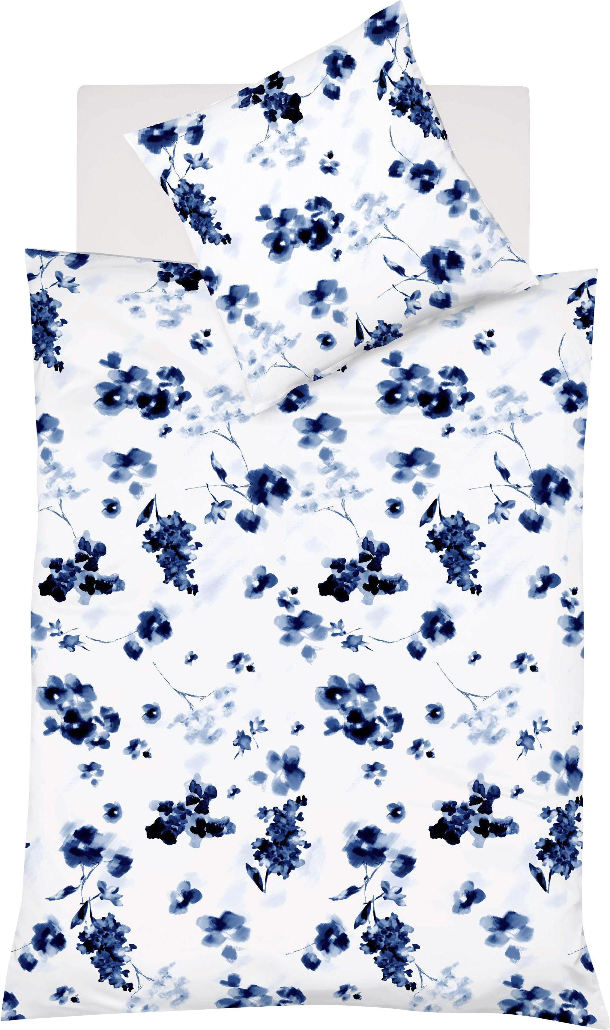 fleuresse Wendebettwäsche "Provence Cassis 344103" 2 Stk. 50% Baumwolle, 50% Leinen, in Gr. 135x200, 155x220, 200x200cm