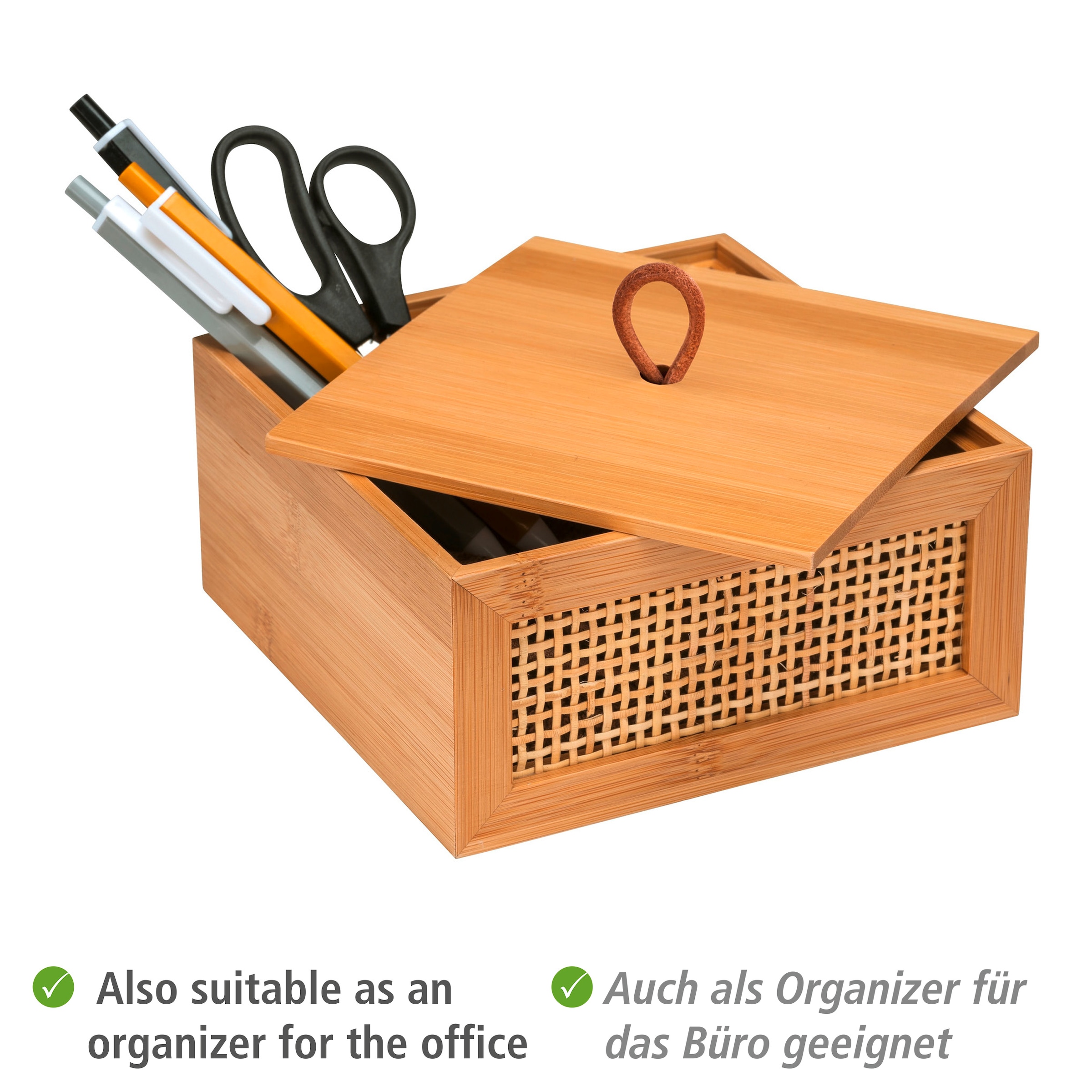 WENKO Badorganizer »Allegre«, (1 St.), mit Deckel, aus Bambus und Rattan  bestellen | BAUR