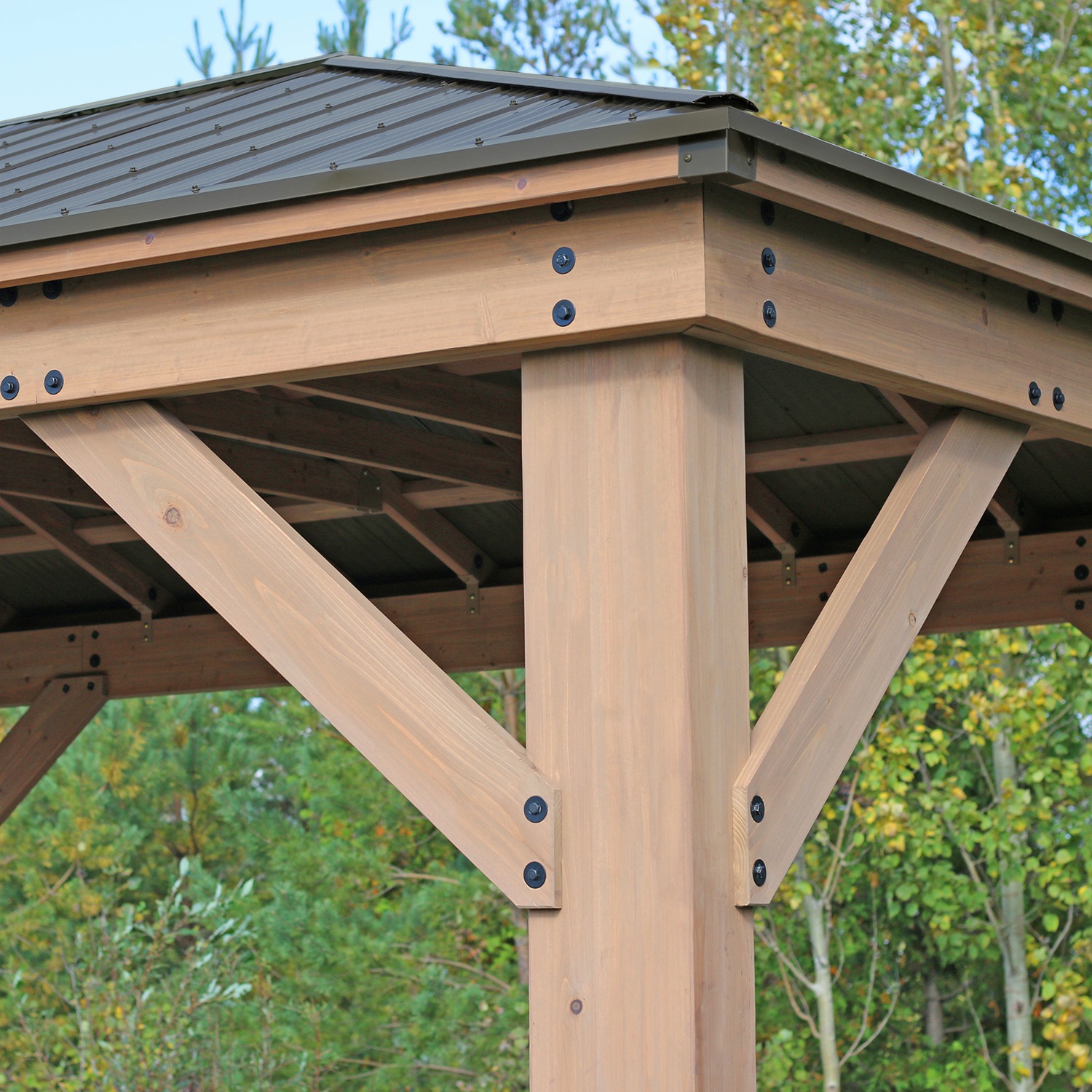 Westmann Devon 12x16 Wooden Pavilion Beige 3