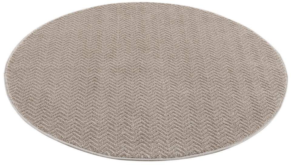 Carpet City Teppich "Friseé-Teppich FANCY805" rund 12 mm Höhe Kurzflor, Ein günstig online kaufen