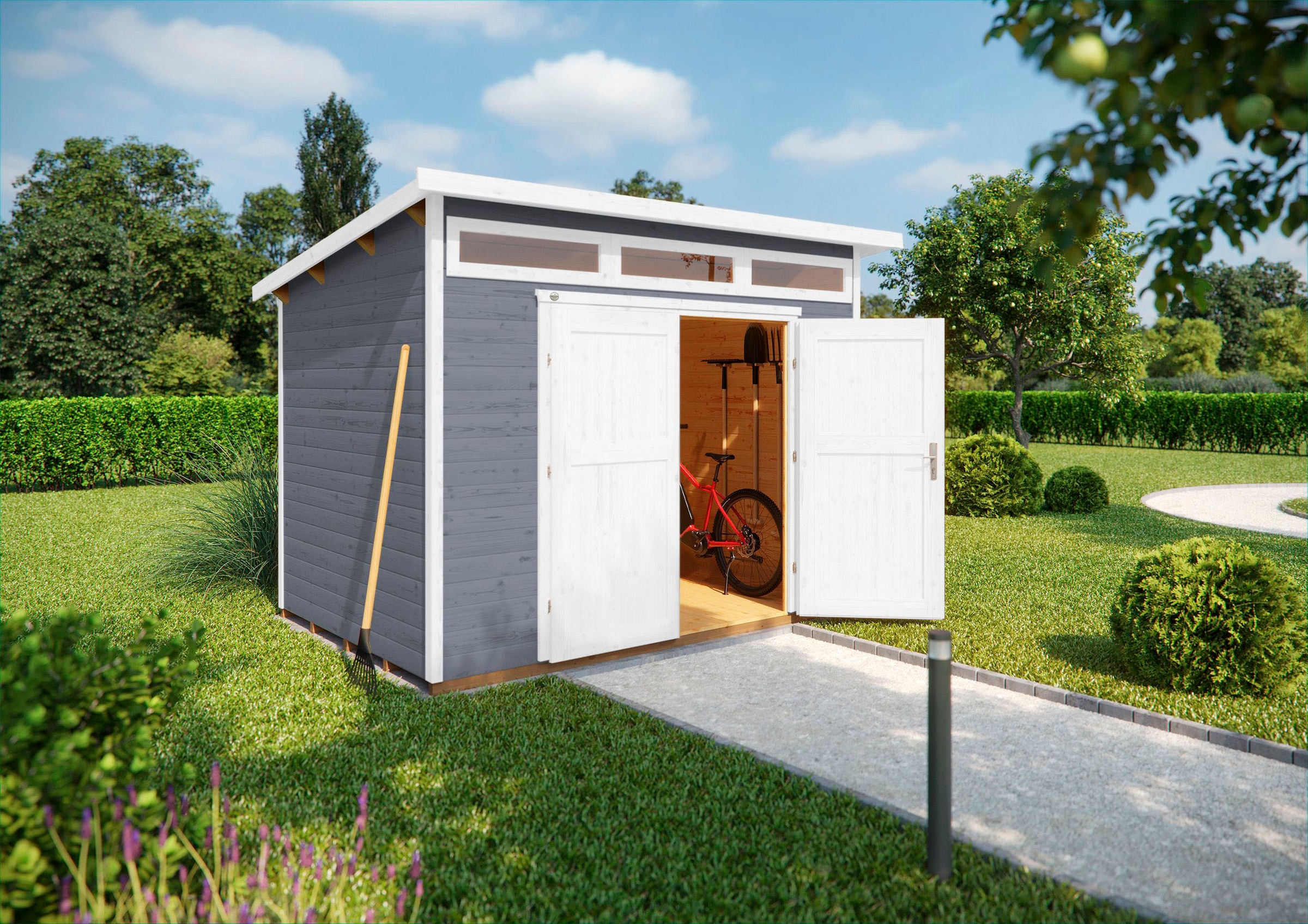weka Gartenhaus »264 Gr. 4, 21 mm, grau«