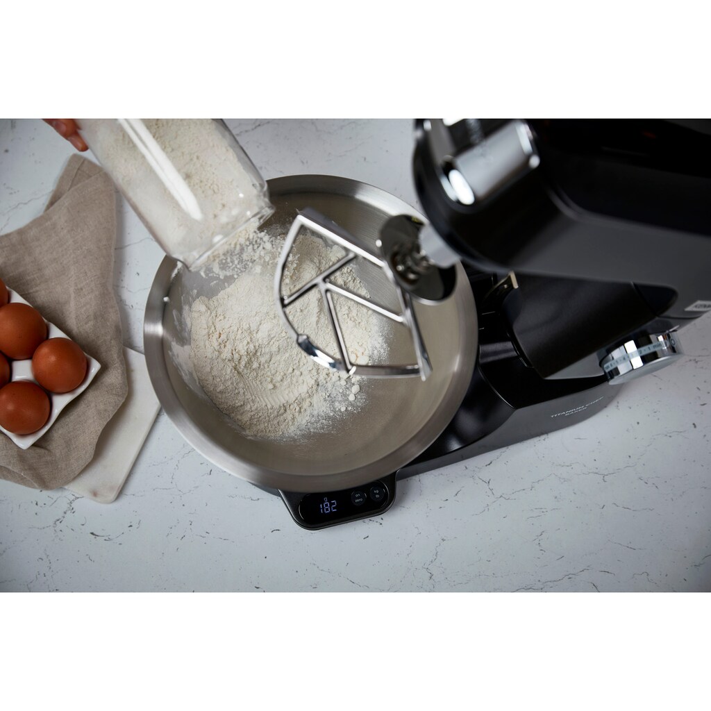 KENWOOD Küchenmaschine »Titanium Chef Baker KVC85.004BK«, 1200 W, 5 l Schüssel, Waage, mit Zubehör + Gratis: Mixaufsatz +Schnitzelwerk Wert: UVP 319,-