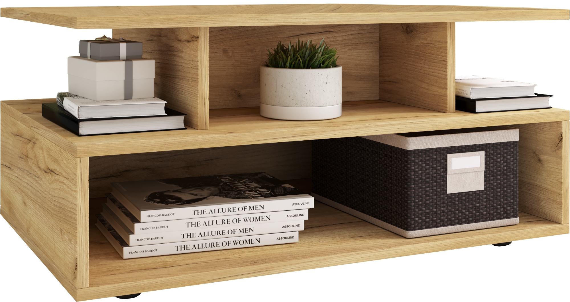 Couchtisch VCM "Holz Sofatisch Couchtisch Wohnzimmertisch Esila", braun (honig, eiche), B:80cm T:50cm, Tische, Couchtisch