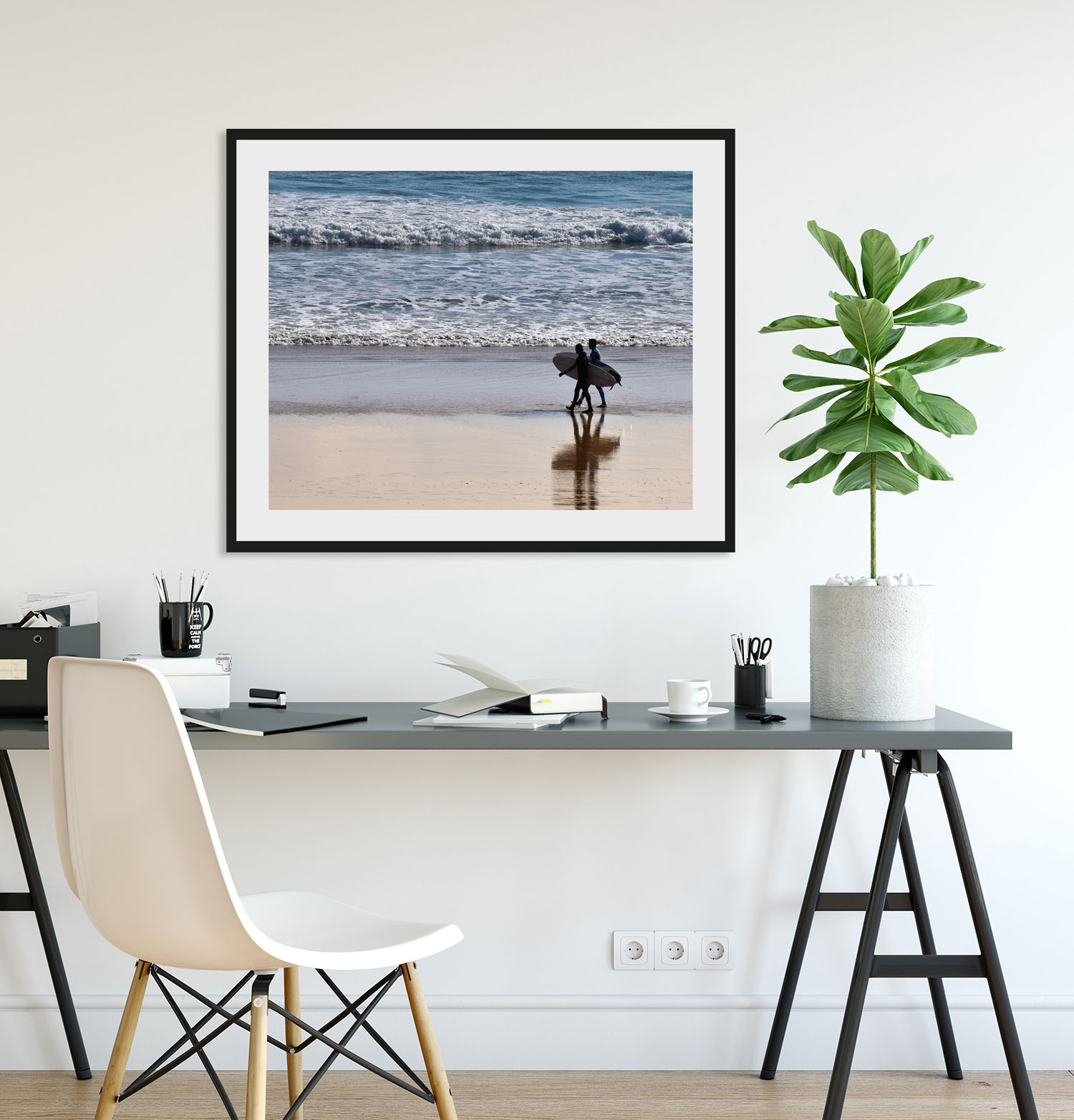 queence Bild "Sofia" Bilder von Liebespaaren Frau Mann Meer Meer Bilder Sport Strand 1 Stk. tlg. HD Premium Poster-Druck inkl. Holzrahmen