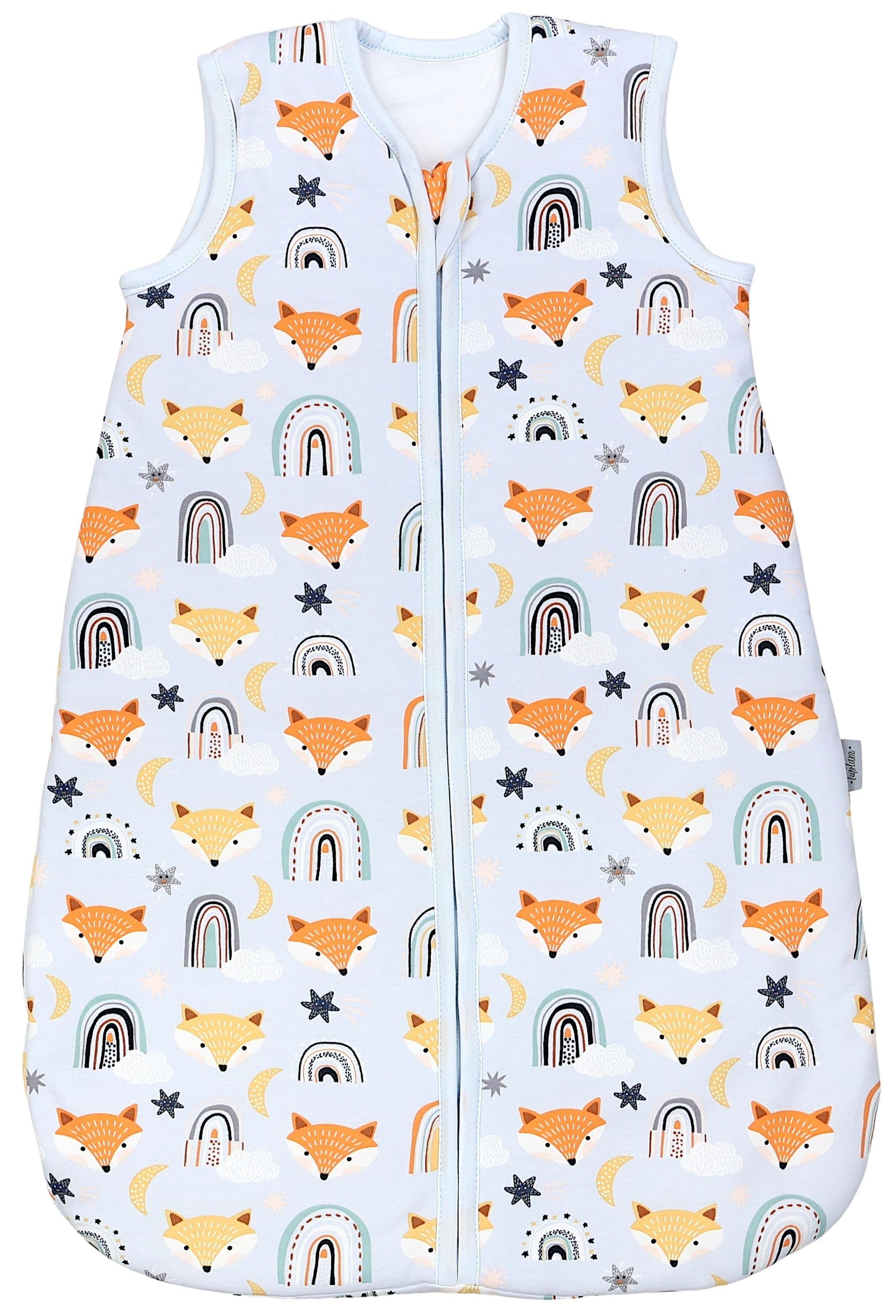 TUPTAM Babyschlafsack "Kugelschlafsack Baby Ganzjahres Schlafsack Ärmellos Wattiert", L: 86cm, orange, Schlafsäcke