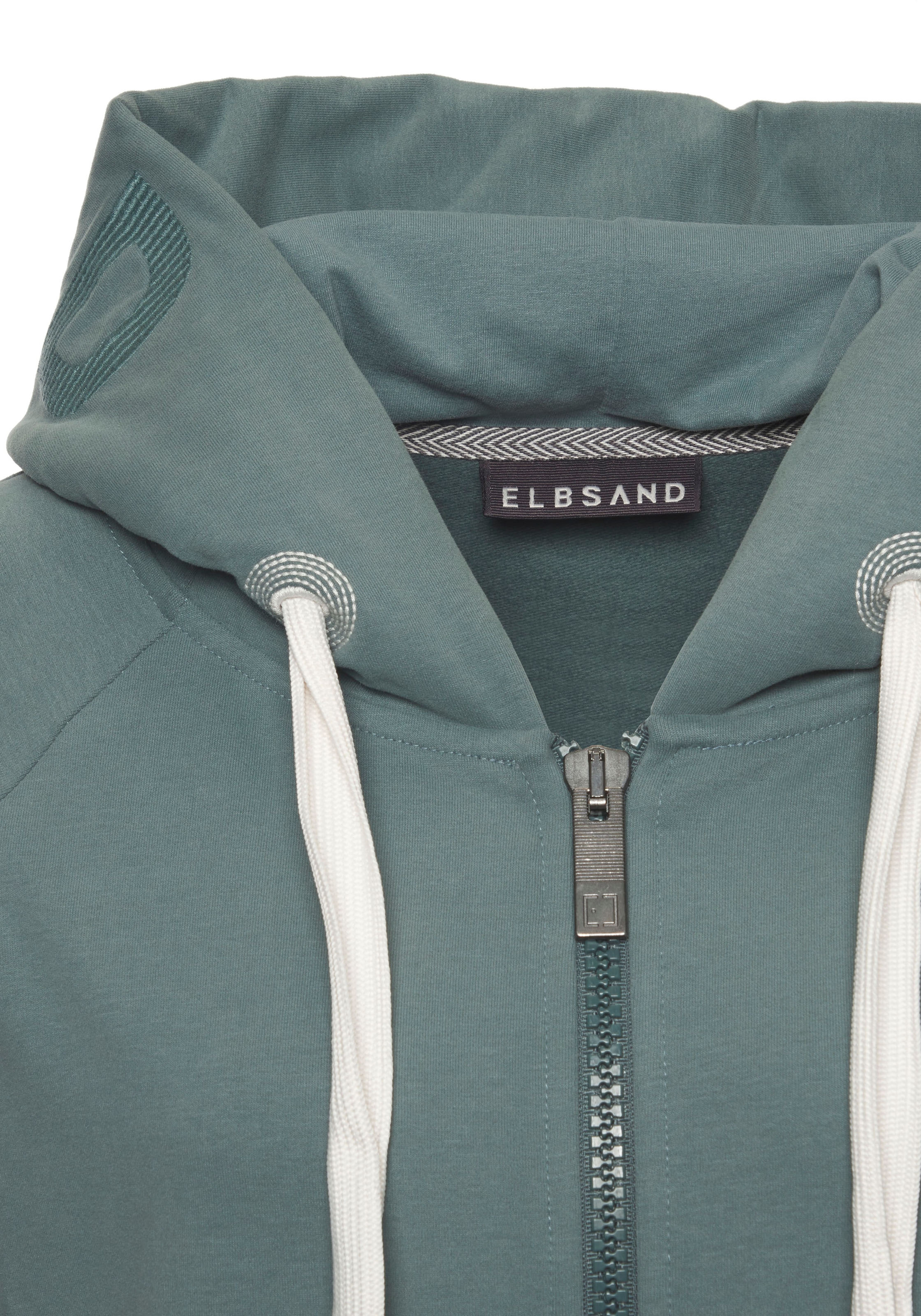 Elbsand Kapuzensweatjacke »Kelda«, mit Logo-Stickerei an der Kapuze, Basic