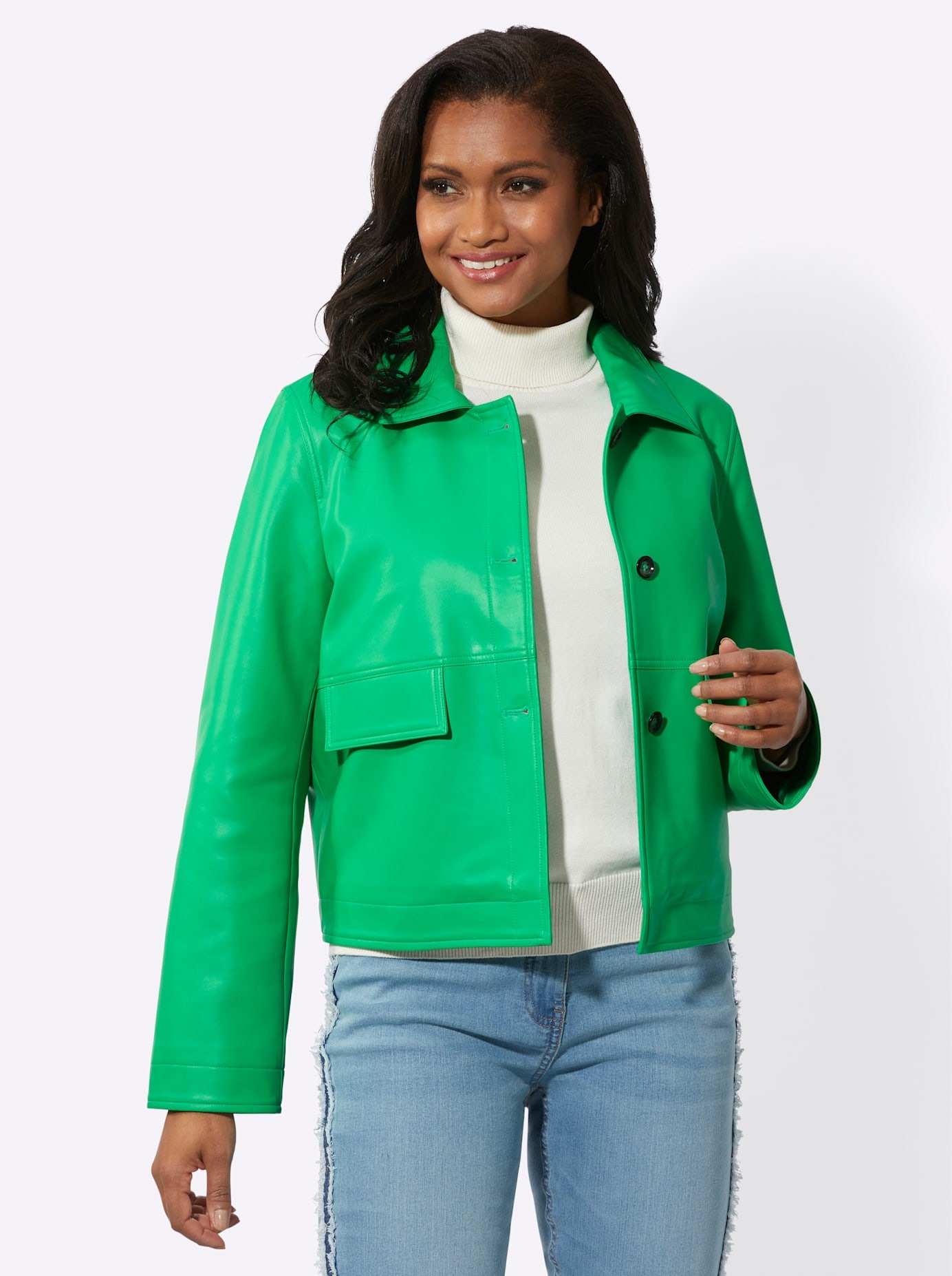 Inspirationen Lederimitatjacke, ohne Kapuze günstig online kaufen
