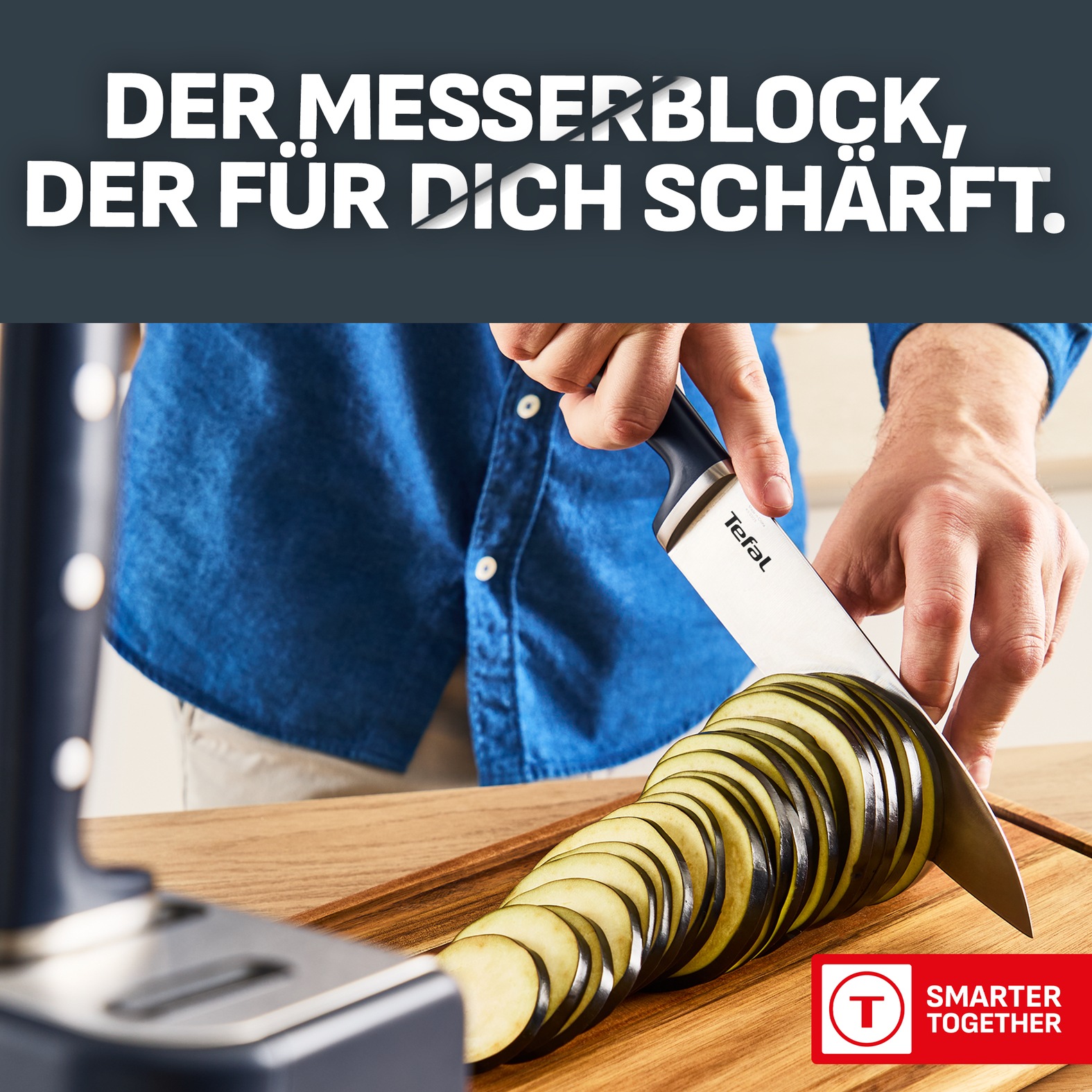 Thumbnail - Tefal Messerblock "EverSharp Pro" 2 Stk. selbstschärfender Messerblock, Klinge aus deutschem Edelstahl