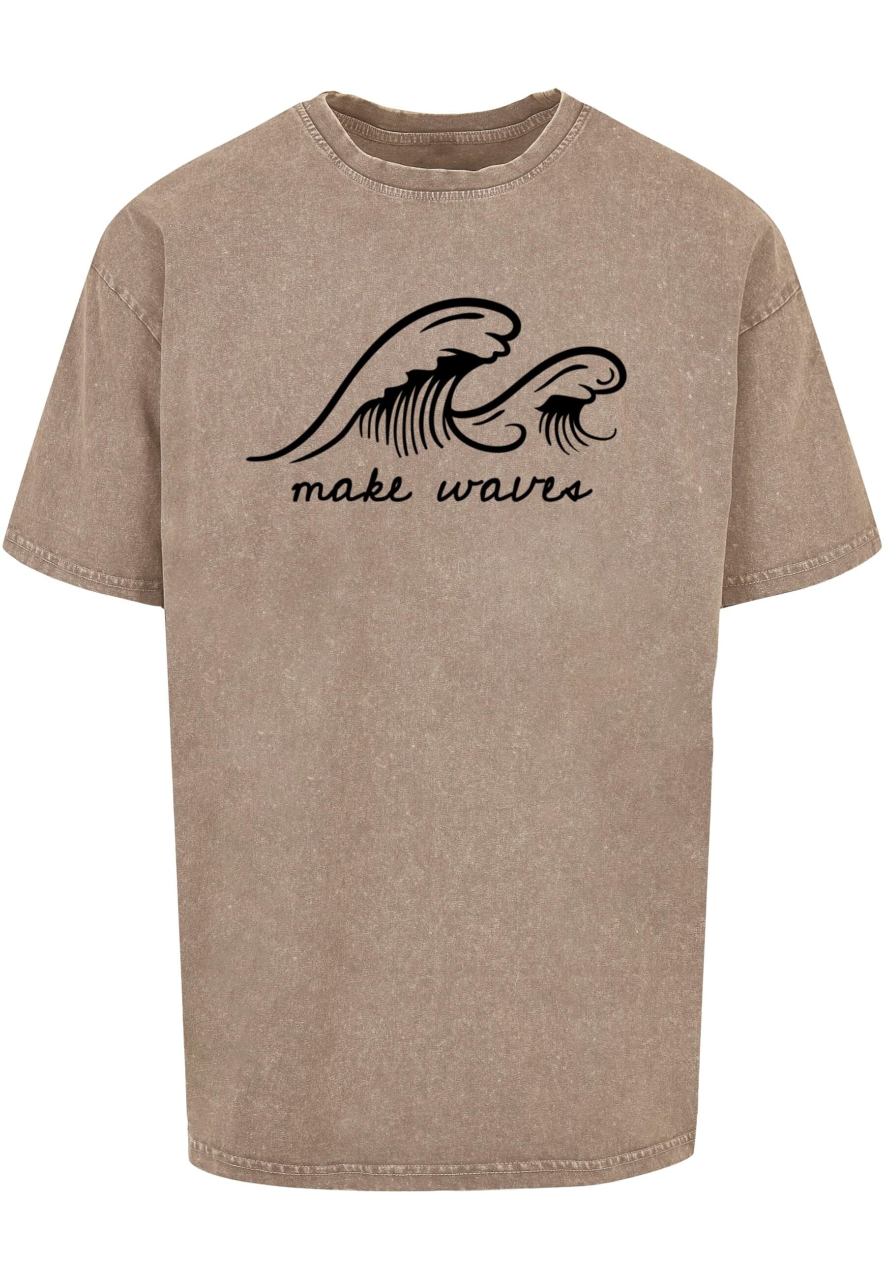 T-Shirt »Merchcode Herren Summer - Make waves Acid Washed Oversize Tee«, (1 tlg.)