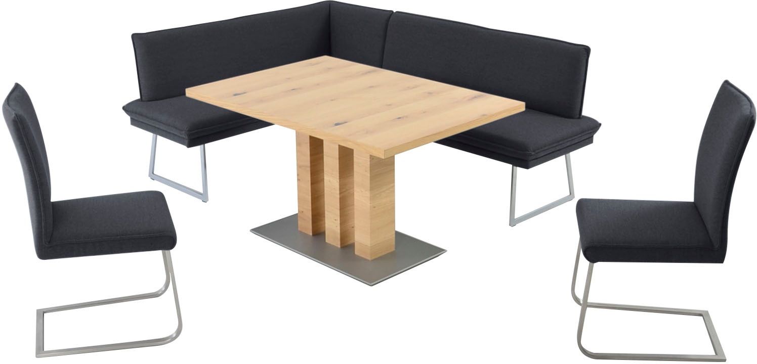 K+W Komfort & Wohnen Essgruppe "Santos III" 4 Stk. tlg. gepolsterte Eckbank günstig online kaufen