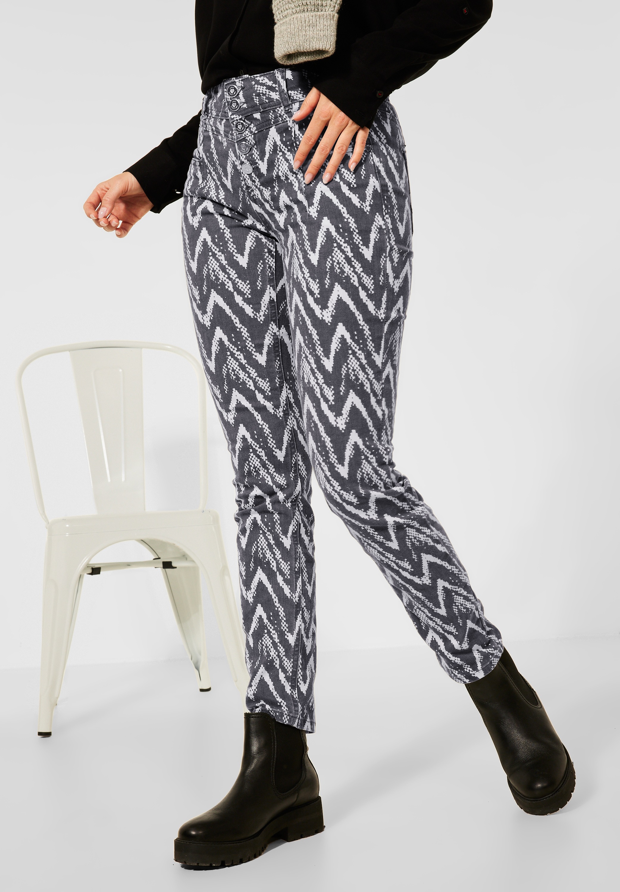 STREET ONE Comfort-fit-Jeans, High Waist