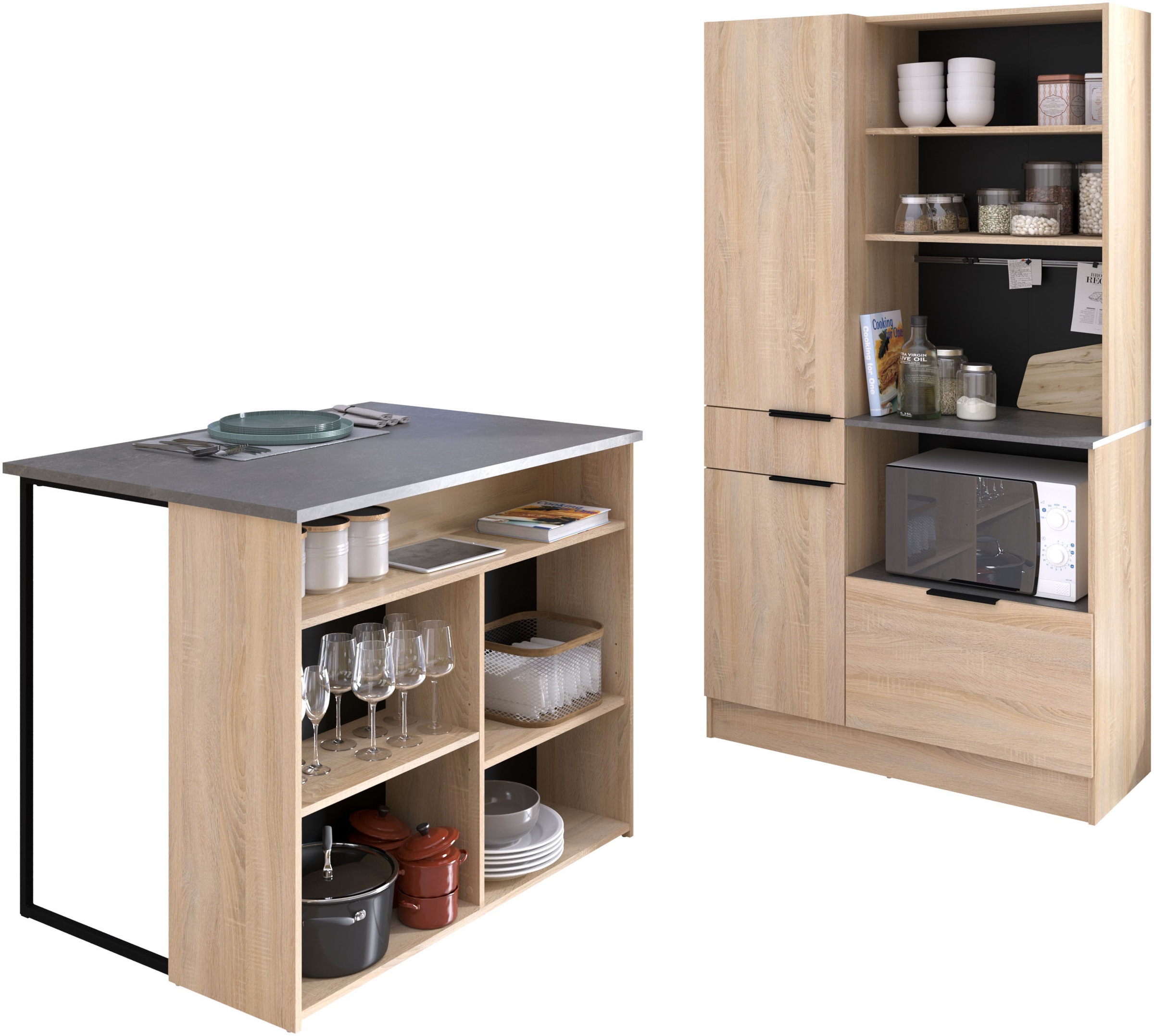 Parisot Schrank-Set "Fumay" Set, 2 tlg. viel Stauraum, Kabeldurchlaß günstig online kaufen