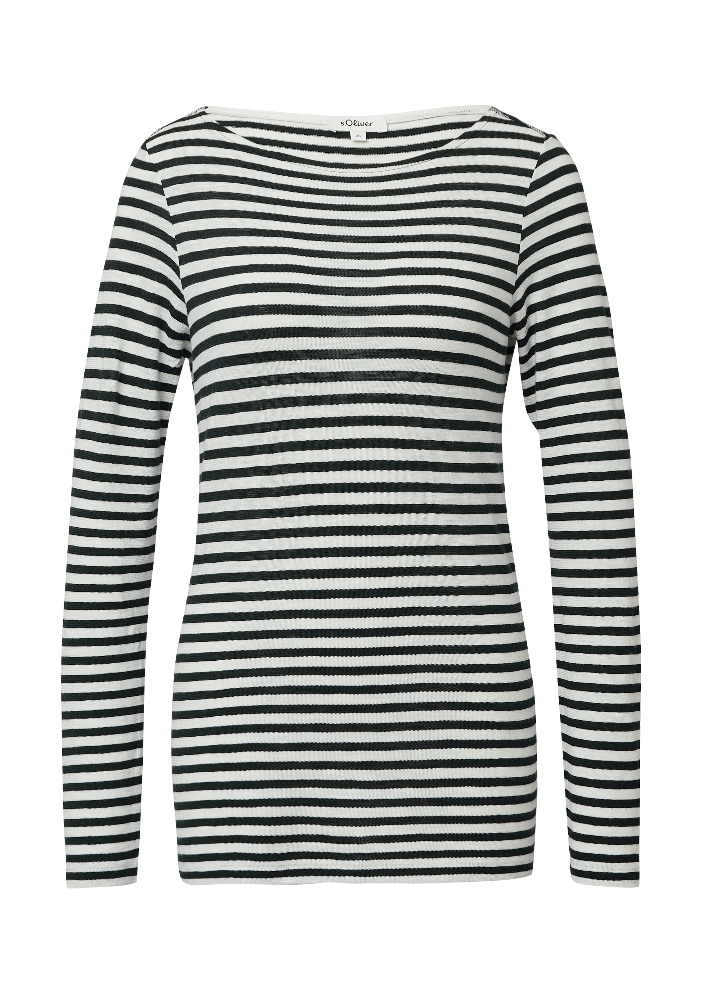 s.Oliver Langarmshirt, mit Streifen Muster