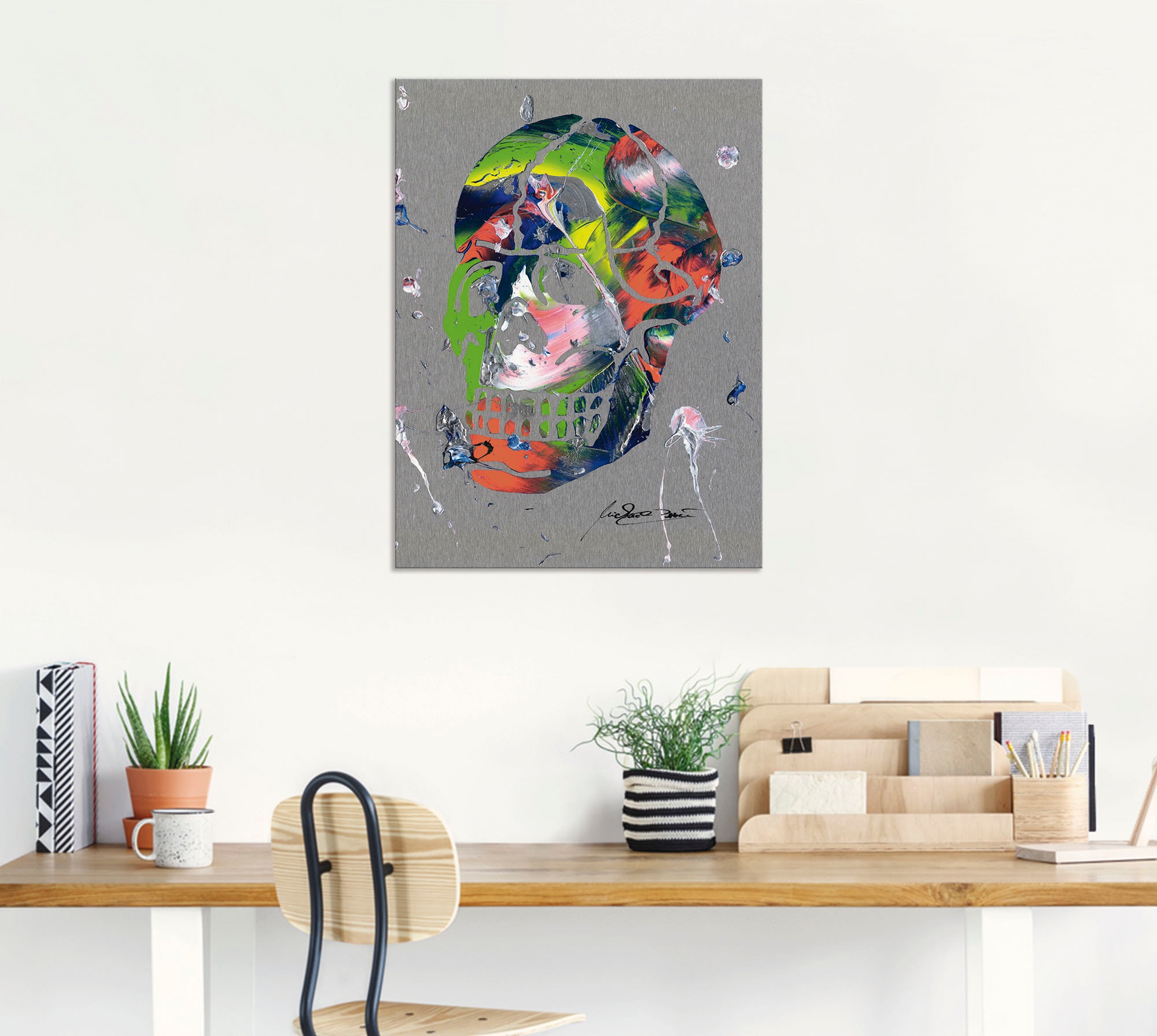 Artland Wandbild »Totenkopf«, Körper, (1 St.), als Alubild, Leinwandbild, Wandaufkleber oder Poster in versch. Größen