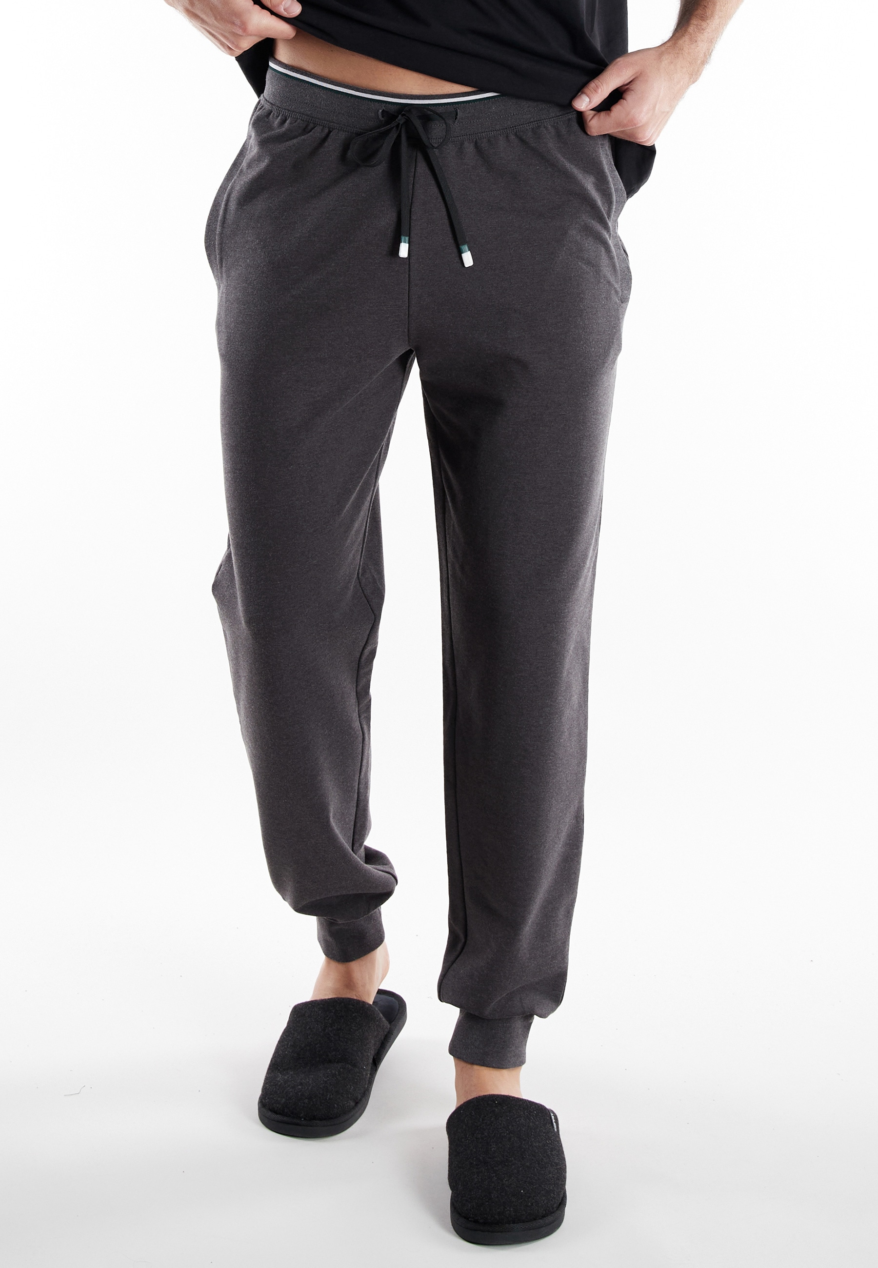 bugatti Pyjamahose »Bologna«  mit Seitentaschen, niedriger Bund, bequem, elastisch, Materialmix
