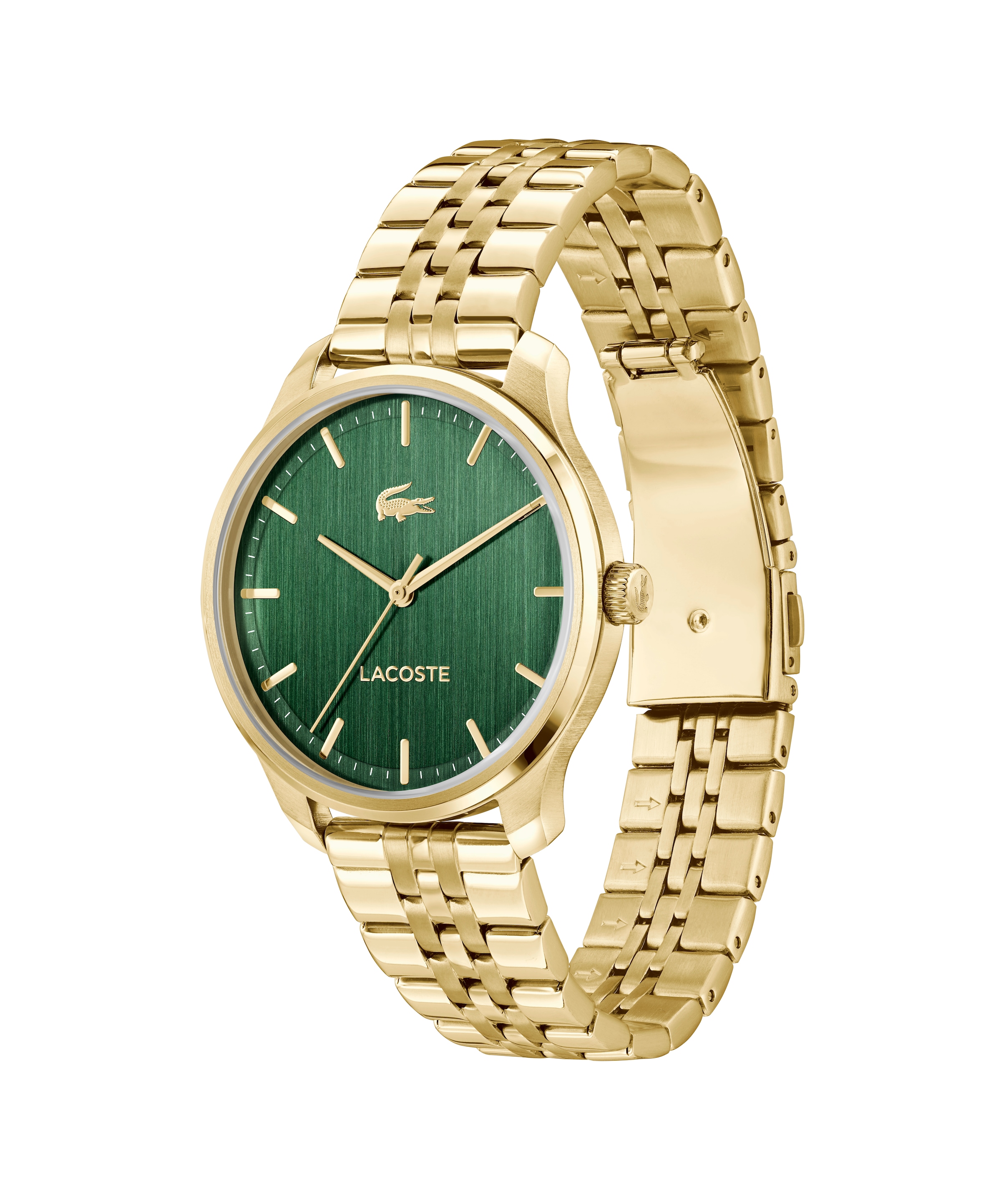 Lacoste Quarzuhr »Lisbon« Armbanduhr, Herrenuhr, Edelstahlarmband, analog
