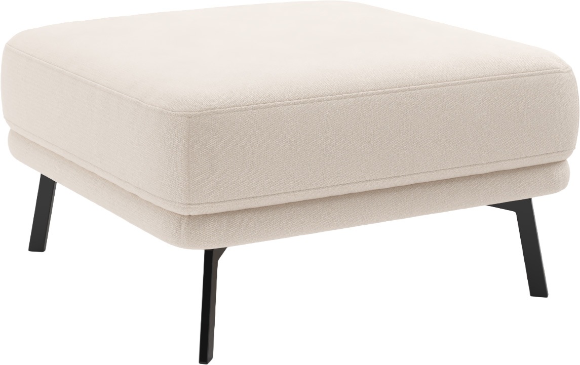 SCHÖNER WOHNEN-Kollektion Hocker "Pearl - 5 Jahre Hersteller-Garantie, auch in Bouclé" Passend zur Serie Pearl, B/T/H: 80/80/45cm, Füße Metall