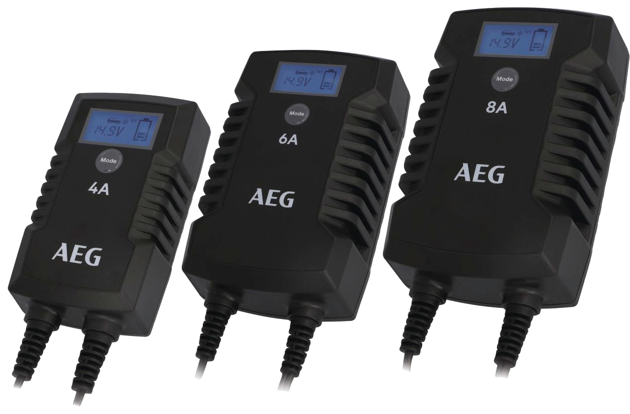 "Autobatterie-Ladegerät AEG ""LD6"", schwarz, B:12,8cm H:10,2cm T:26,8cm, Kunststoff, Ladegeräte"