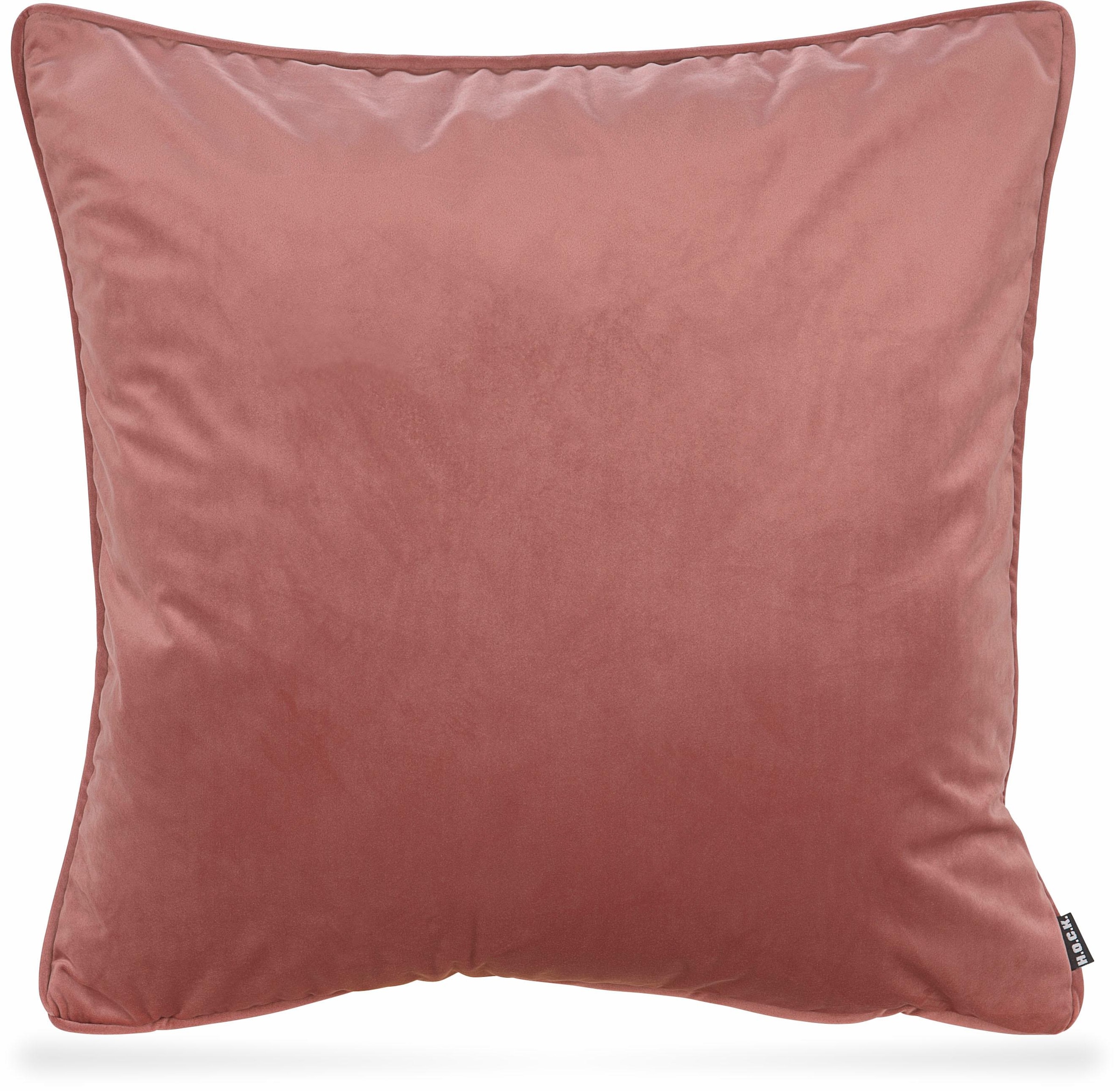 H.O.C.K. Dekokissen "Nobile Samt" Kissenhülle mit Füllung, 1 Stück günstig online kaufen