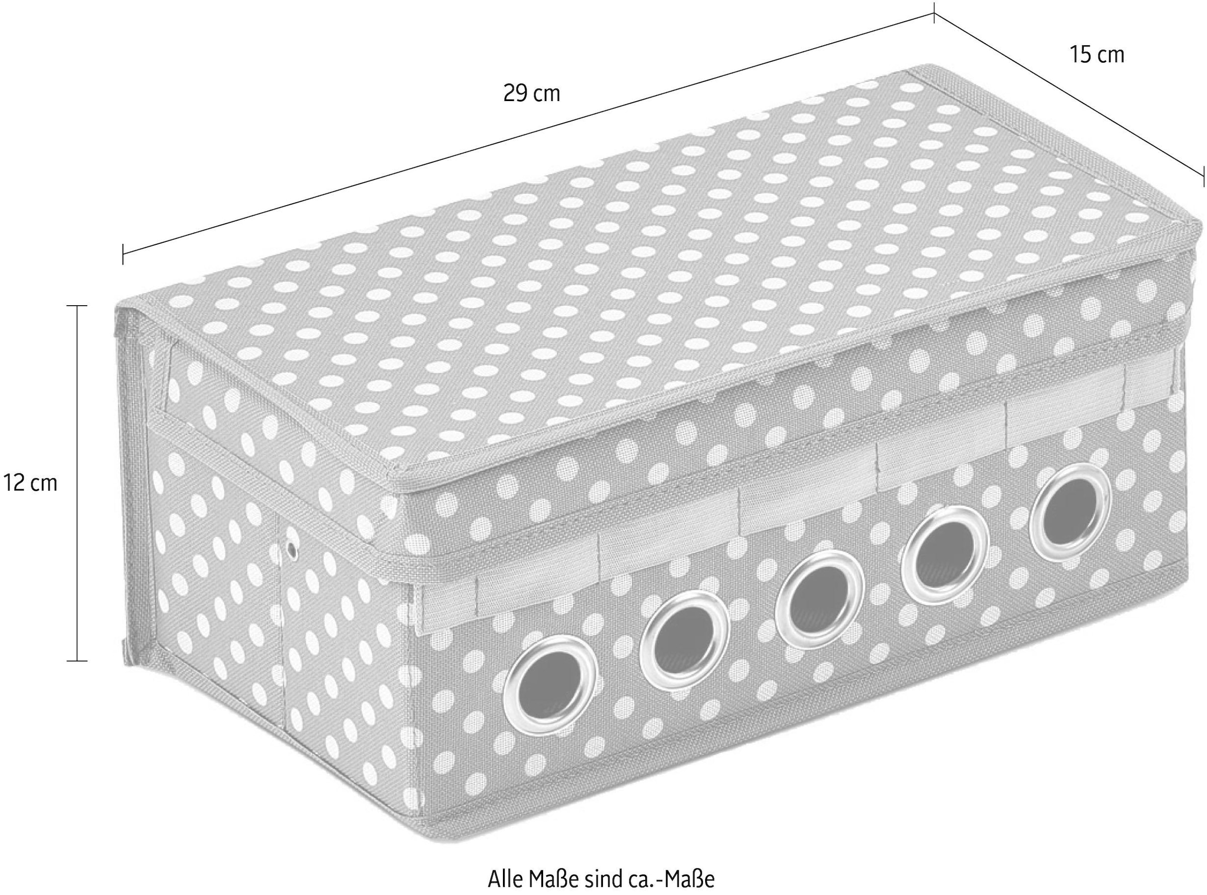 Zeller Present Aufbewahrungsbox, (Geschenkband-Organizer, aus Polyester