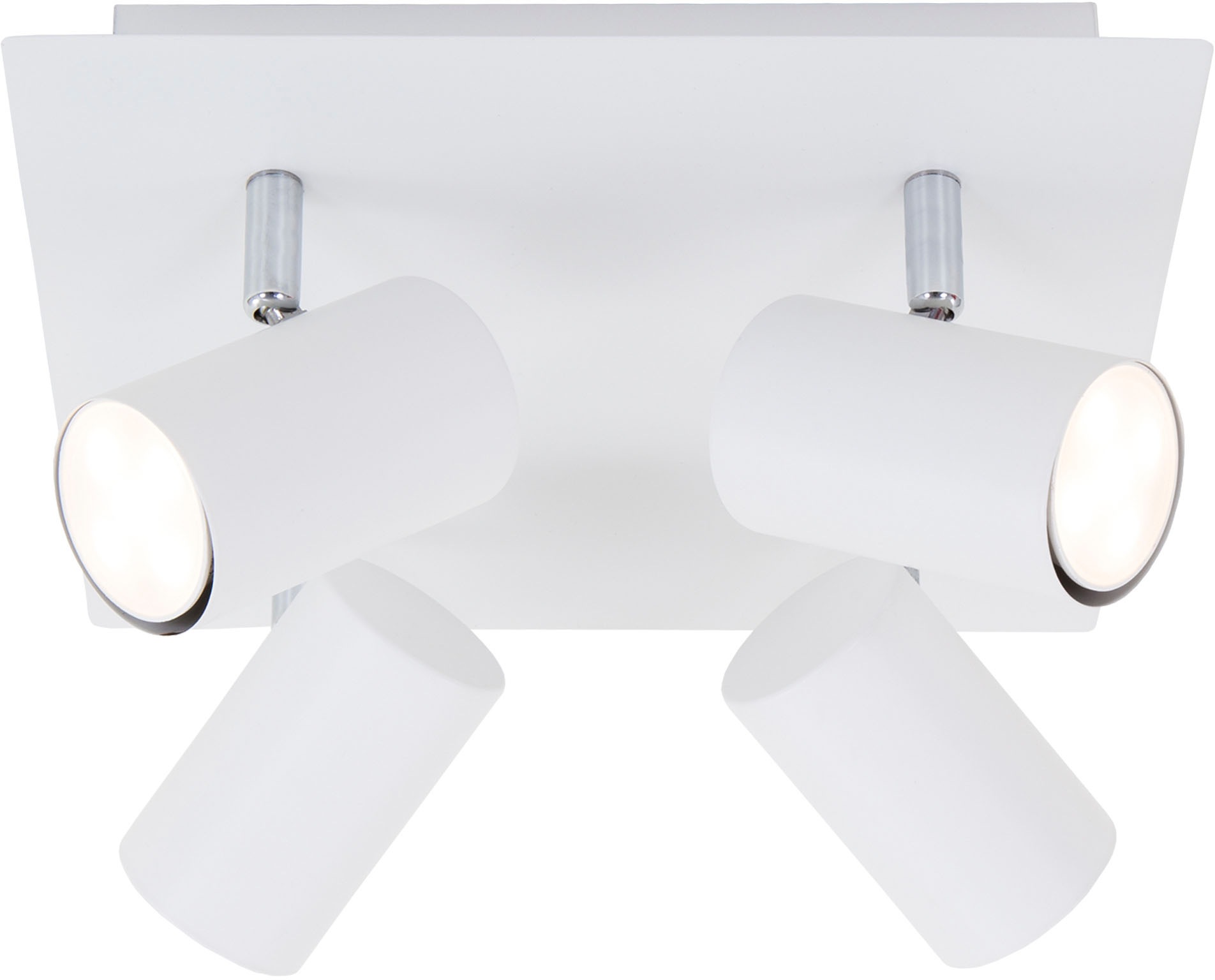 Briloner Leuchten LED Deckenspots »2857046 Run«, Leuchtmittel GU10 | ohne Leuchtmittel, Deckenlampe, 26,5x26,5x12,3cm, Weiß, max.40W, GU10, Wohnzimmer, Flur
