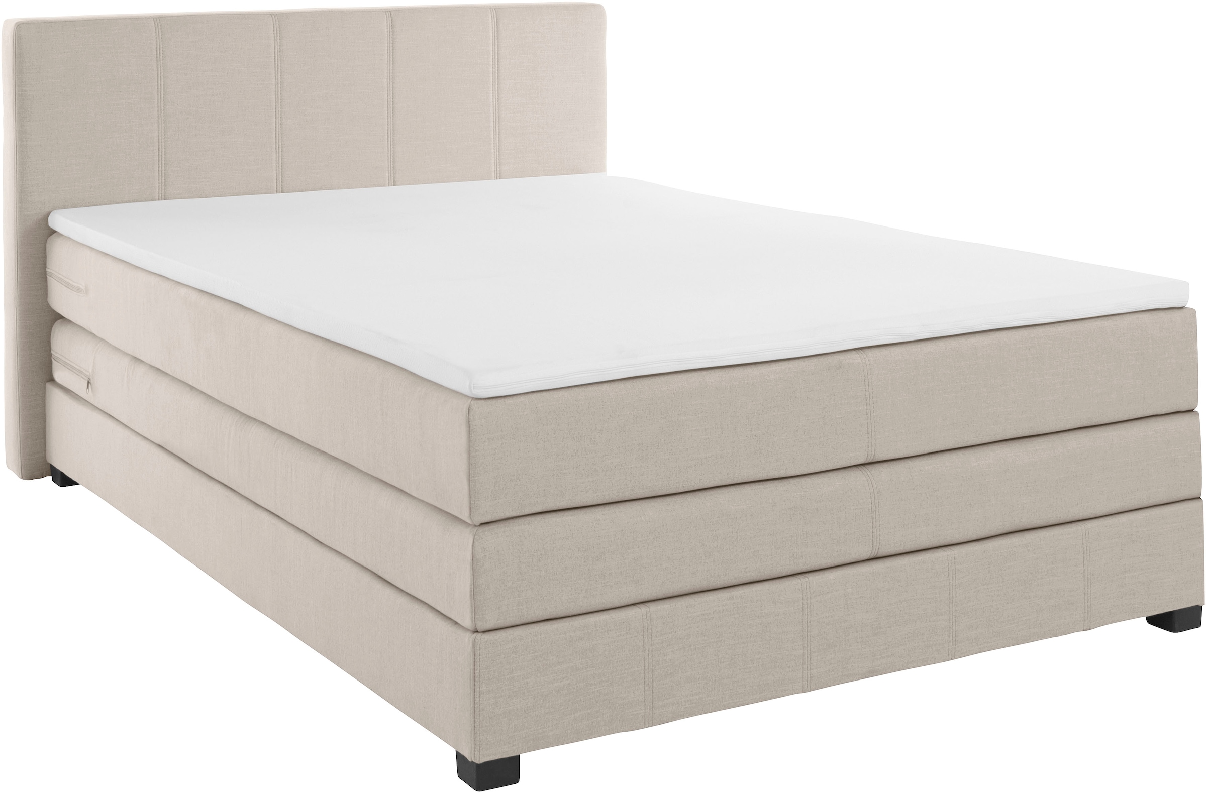 OTTO products Boxspringbett »Peetu«, Taschenfederkern-Matratze, in 4 Breiten und 4 Farben, incl. Topper