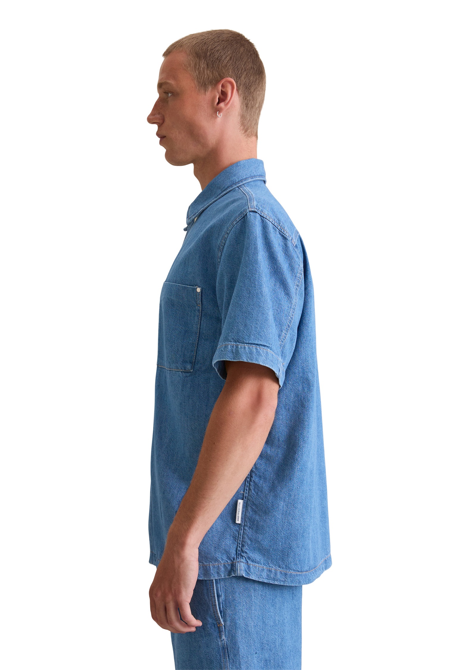 Marc OPolo DENIM Kurzarmhemd "aus weichem Bio-Baumwoll-Mix" günstig online kaufen