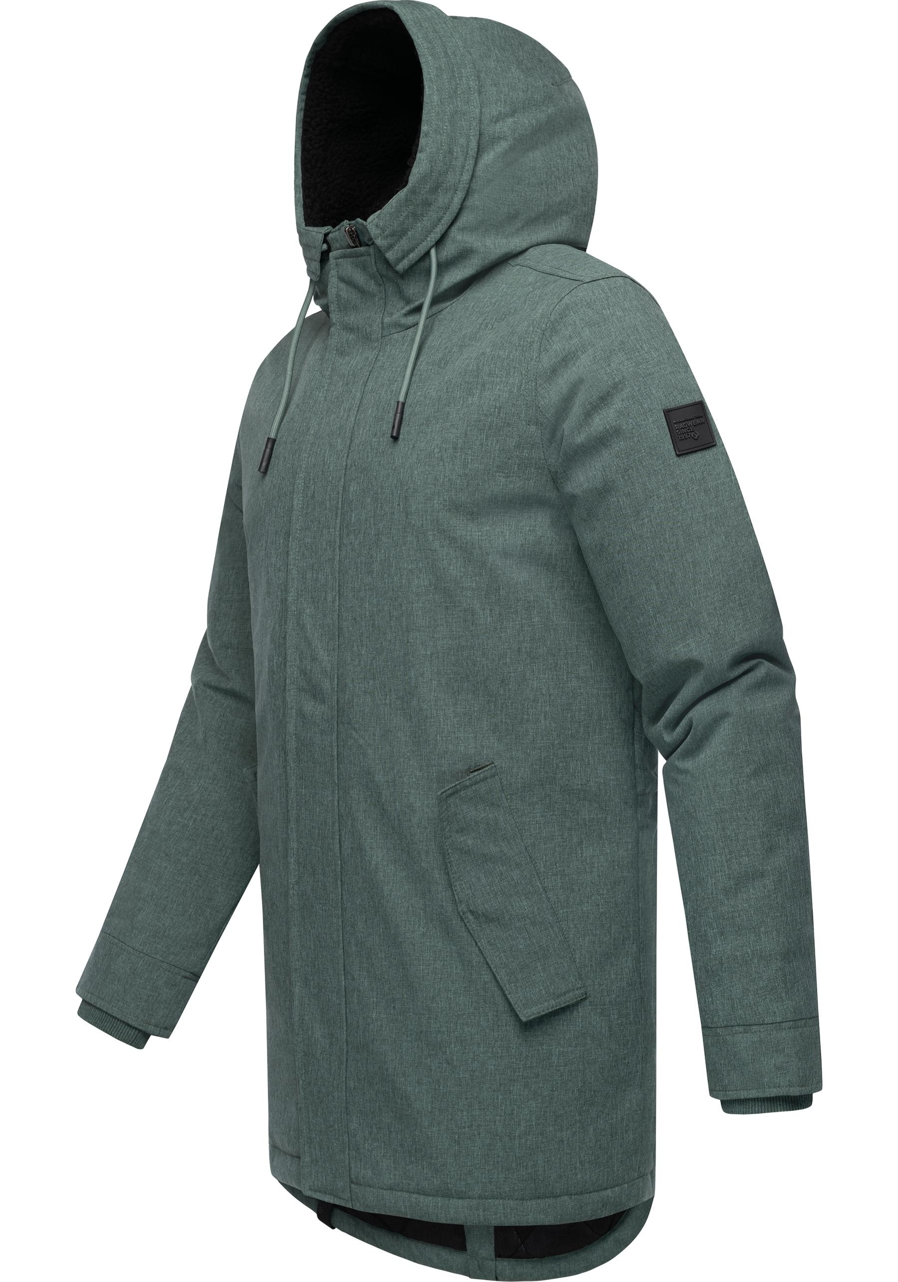 Ragwear Kurzmantel »Mr Smithem YOUMODO«, wasserdichte lange Herren Winterjacke mit Kapuze
