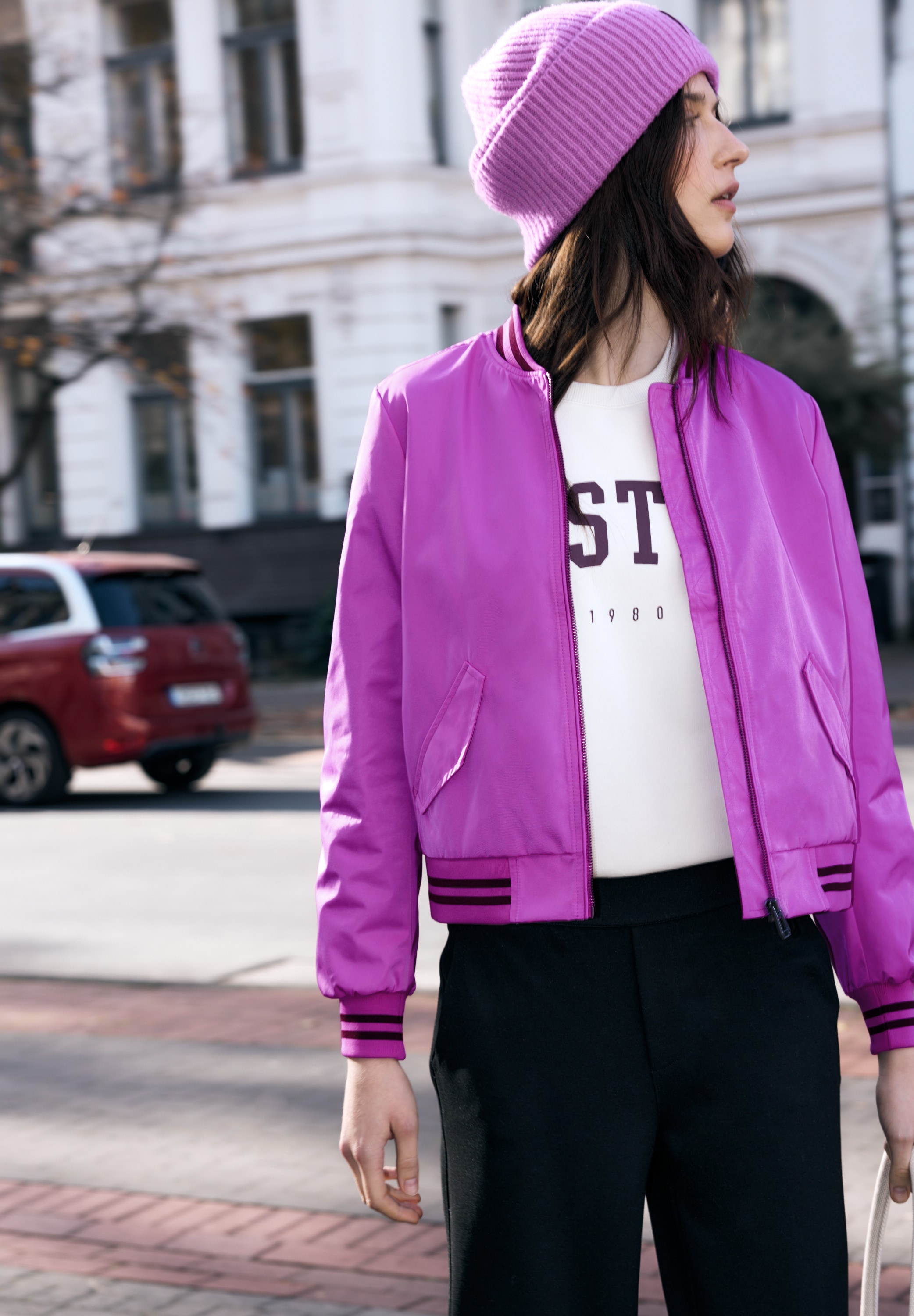 STREET ONE STUDIO Blouson ohne Kapuze mit Rundhalsausschnitt günstig online kaufen