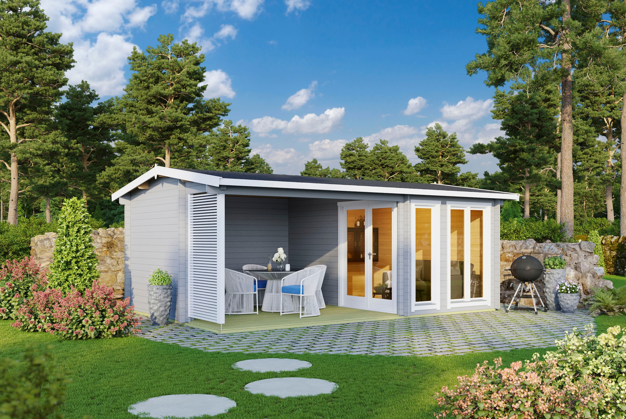 LASITA MAJA Gartenhaus »TORQUAY«, (Set, inkl. Fussbodenbretter zum verlegen)