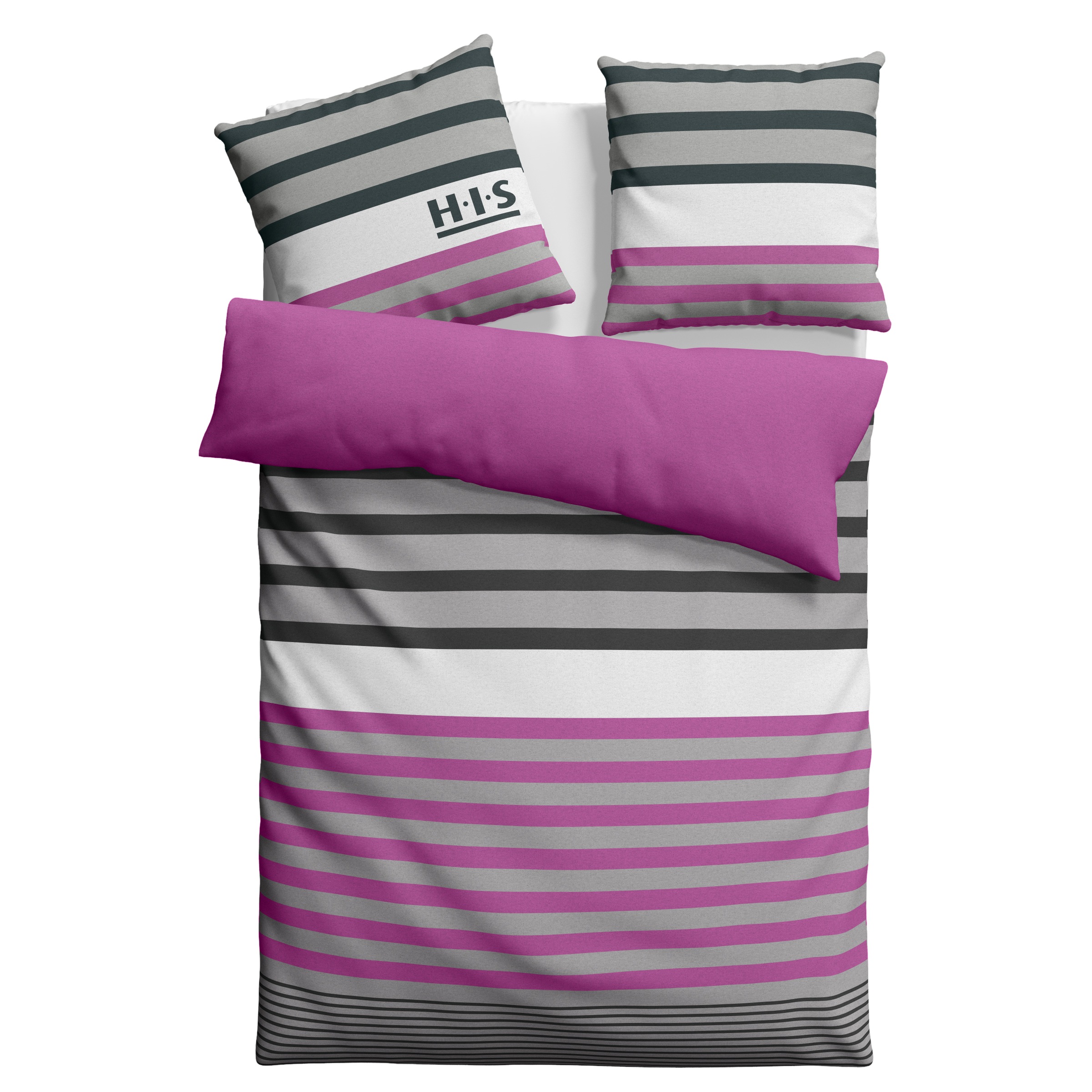 H.I.S Bettwäsche "Majoran" 2 Stk. tlg. gestreifte Bettwäsche in verschieden günstig online kaufen