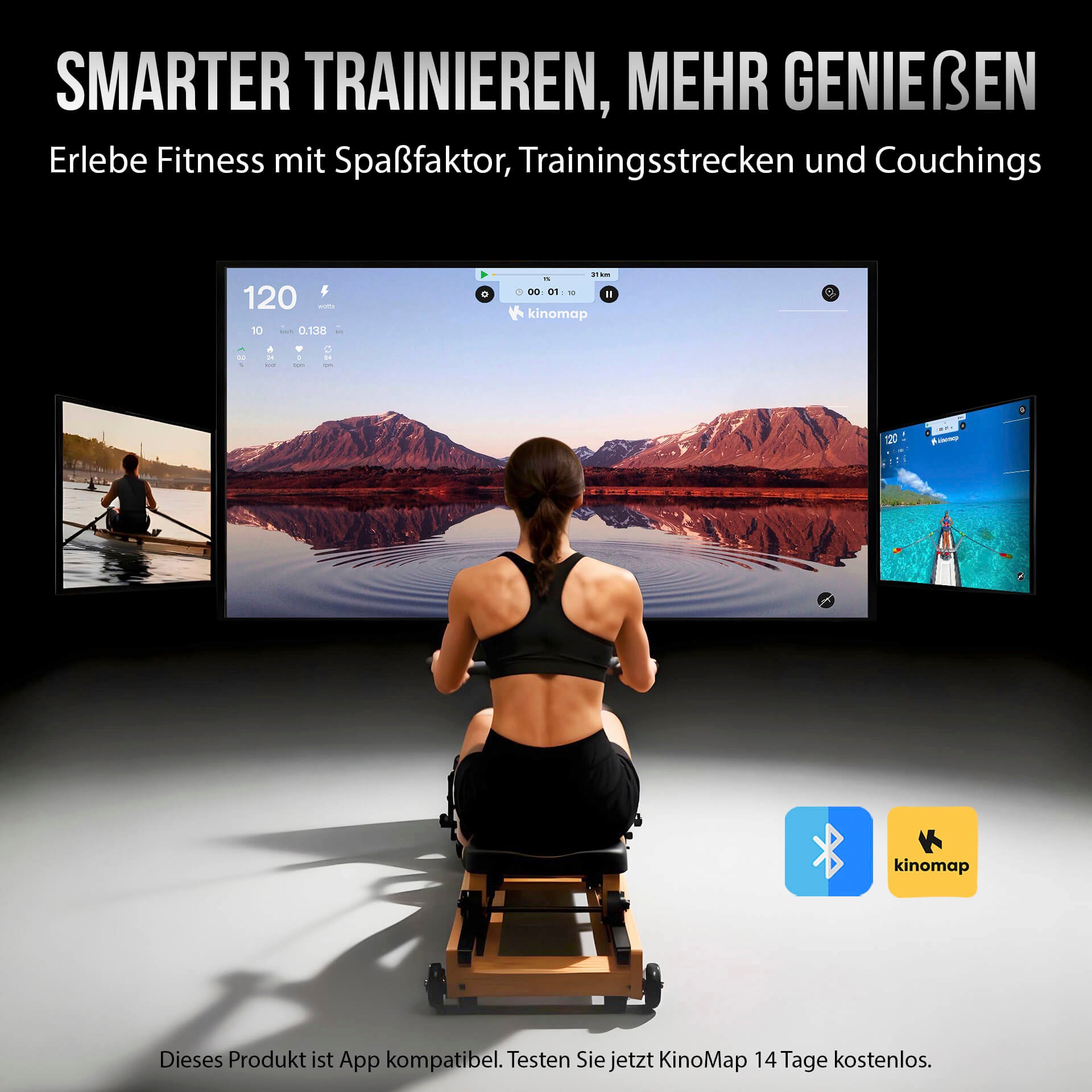 Christopeit Sport® Rudergerät »Wasserrudergerät Colorado« Rudermaschine, klappbar