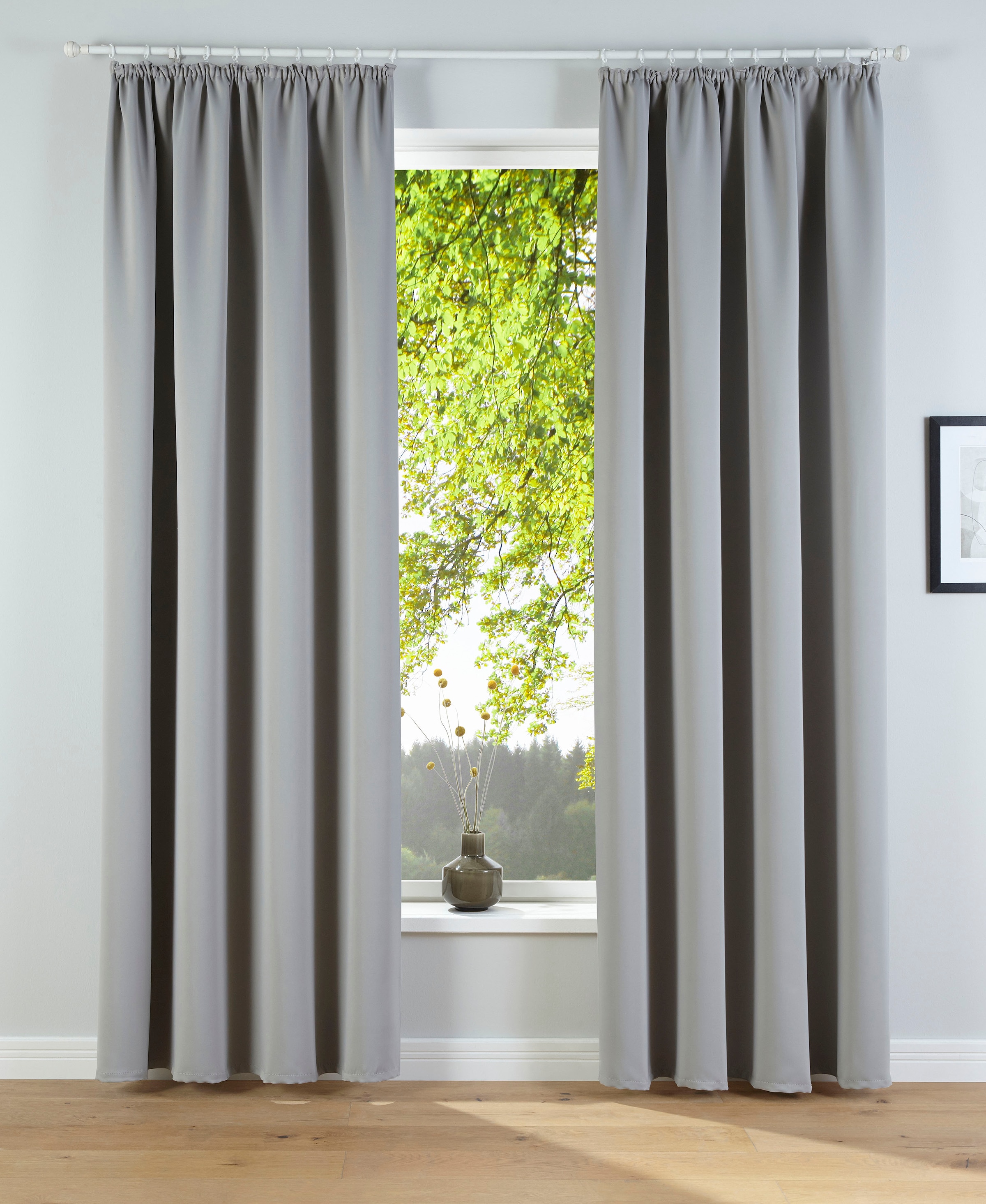 my home Verdunkelungsvorhang "Solana, Gardinen mit Kräuselband, Vorhänge, W günstig online kaufen
