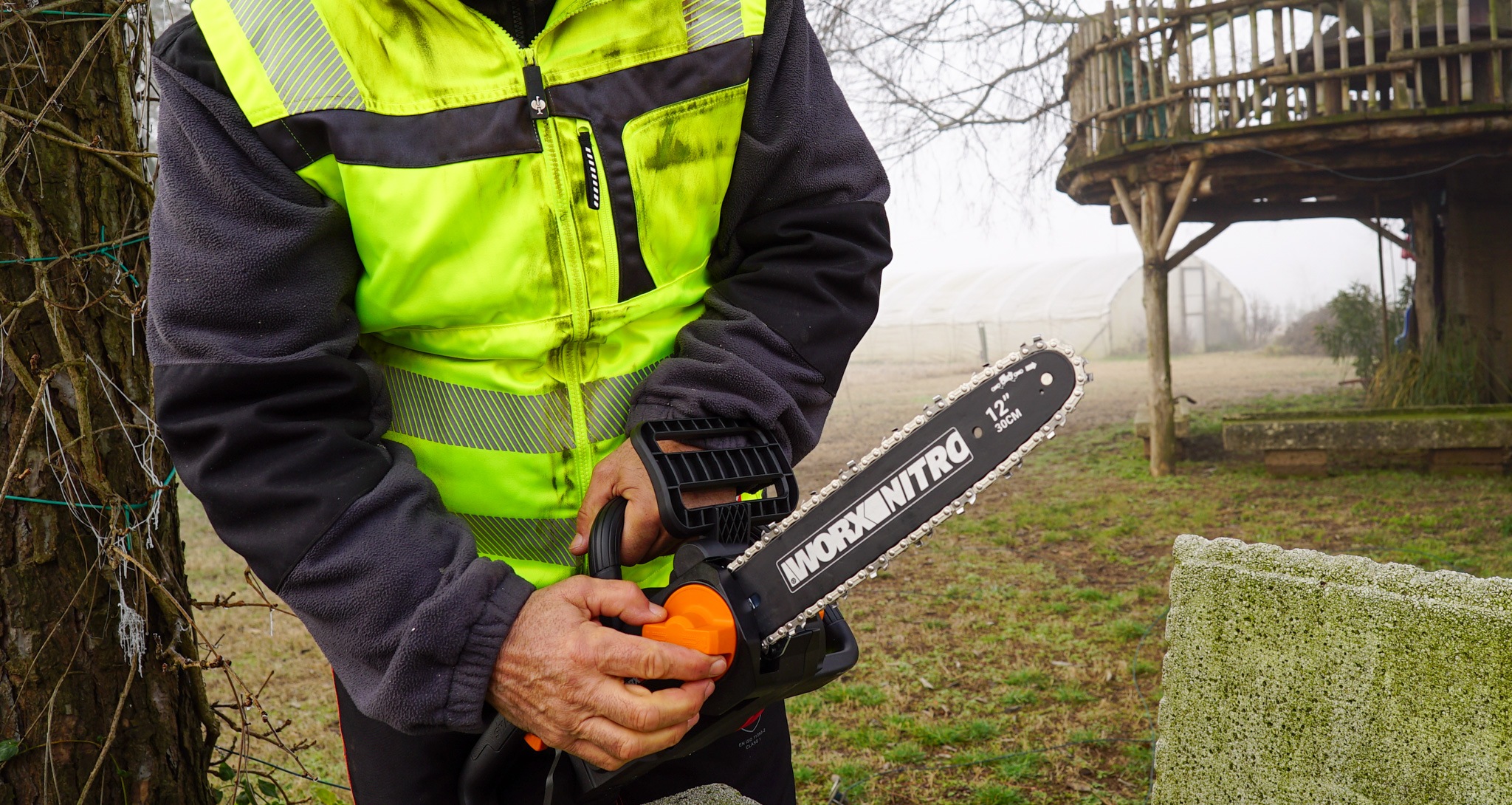 Worx Akku-Kettensäge »WG350E.9 Nitro Profi«, leistungsstarke Holzsäge, 10m/s, ohne Akku und Ladegerät