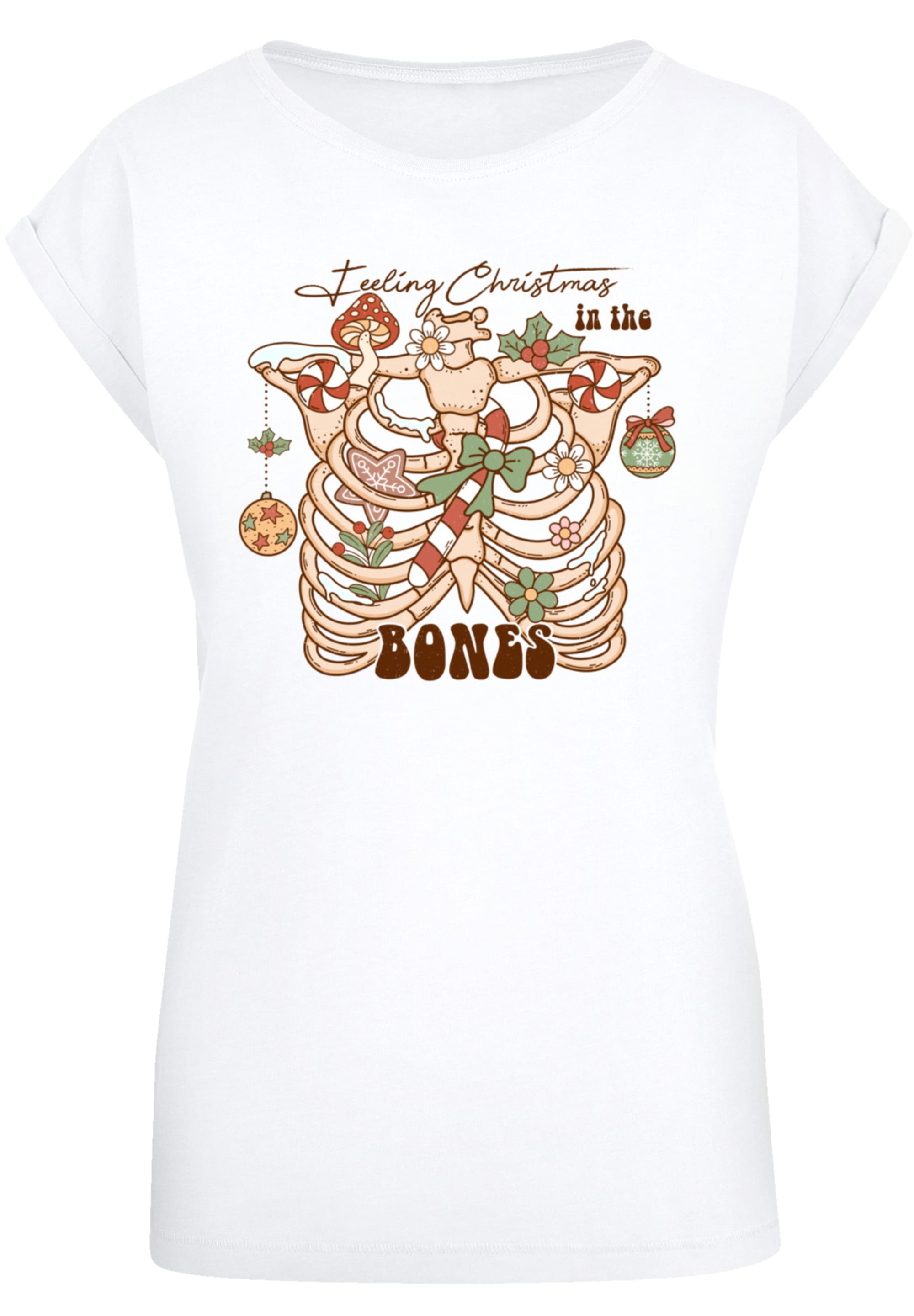 F4NT4STIC T-Shirt "Feeling Weihnachten in the bones", Premium Qualität, Wei günstig online kaufen