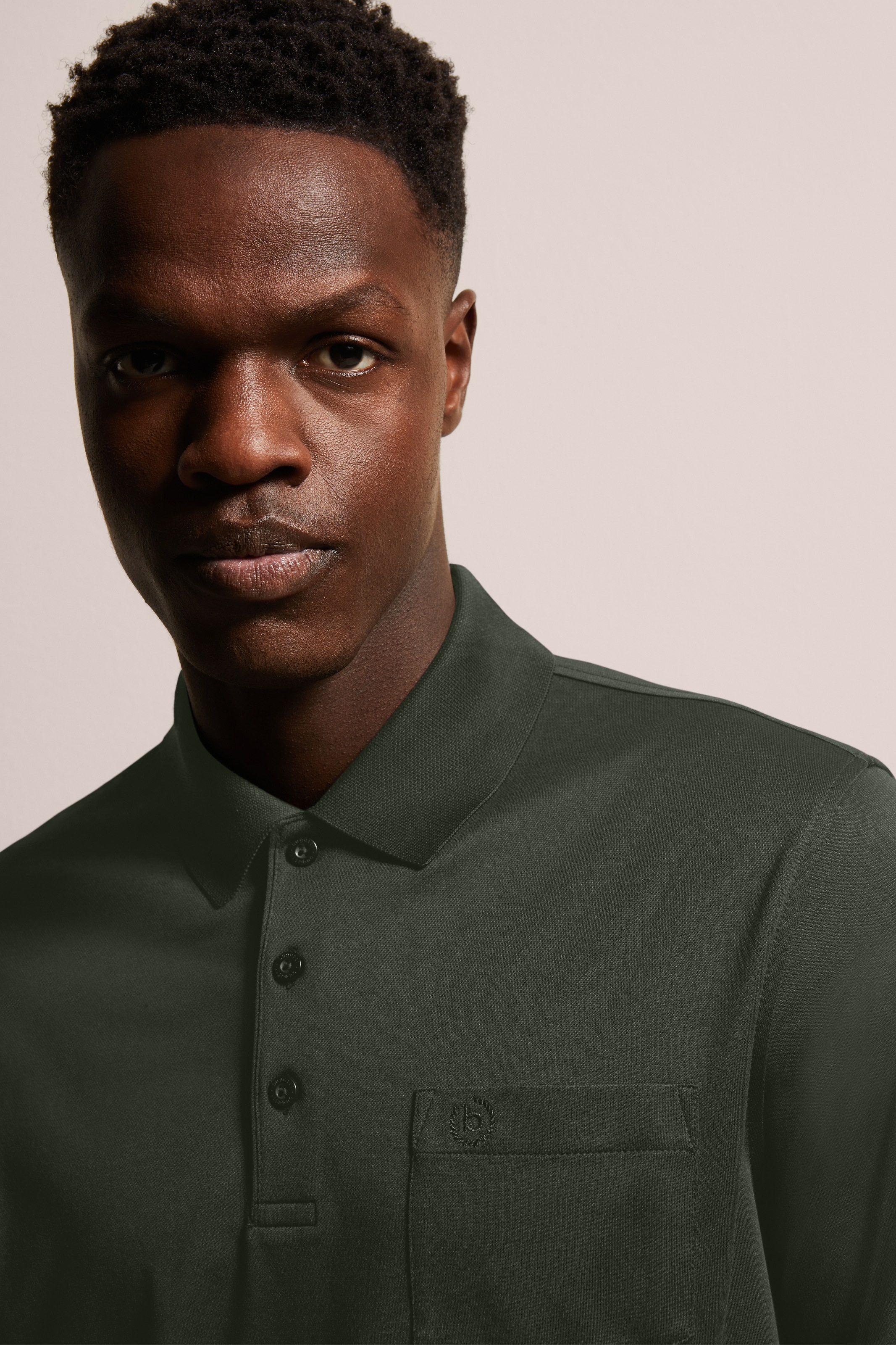 bugatti Langarm-Poloshirt, mit feiner Strukturoptik