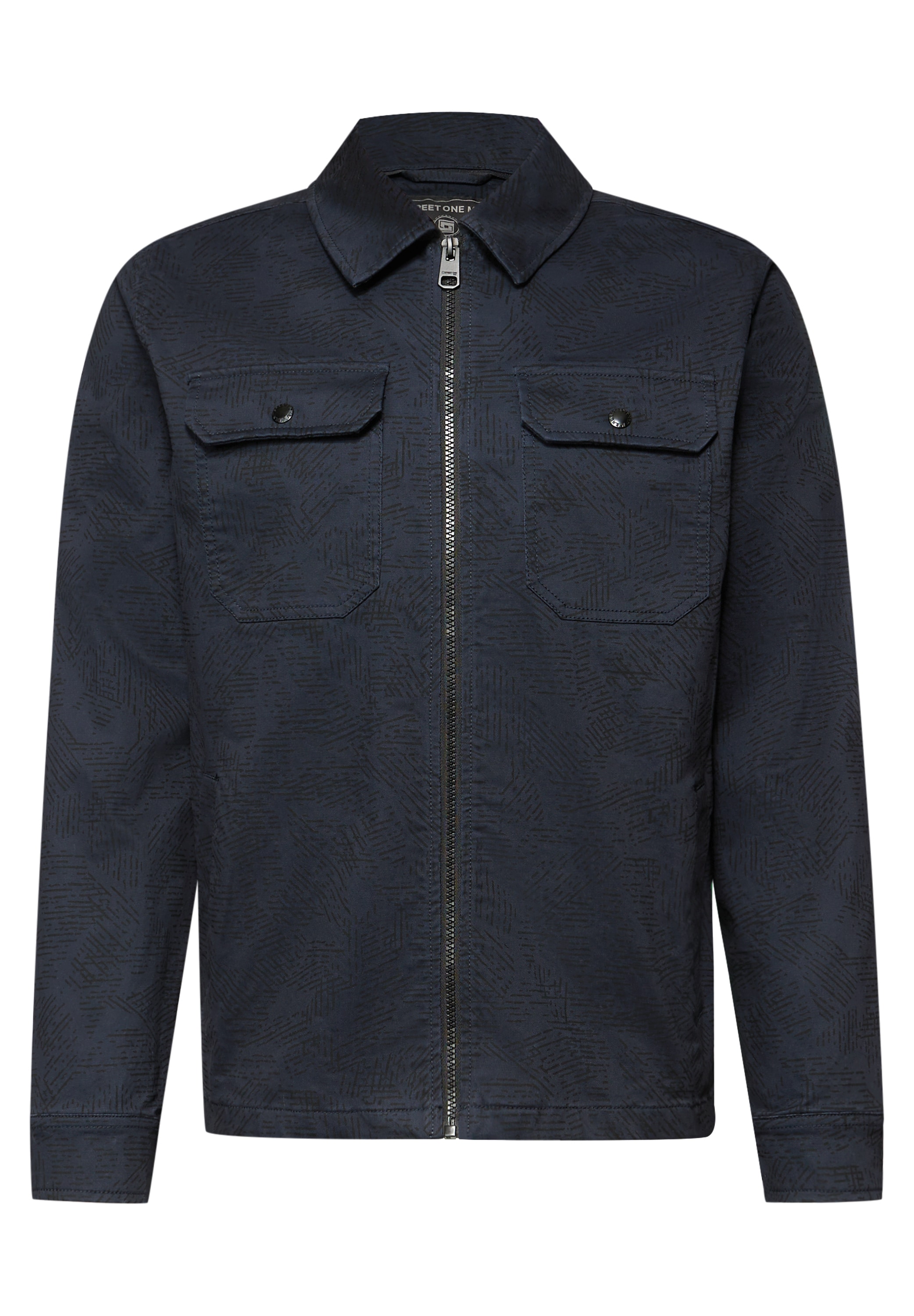 STREET ONE MEN Kurzjacke ohne Kapuze in washed Optik