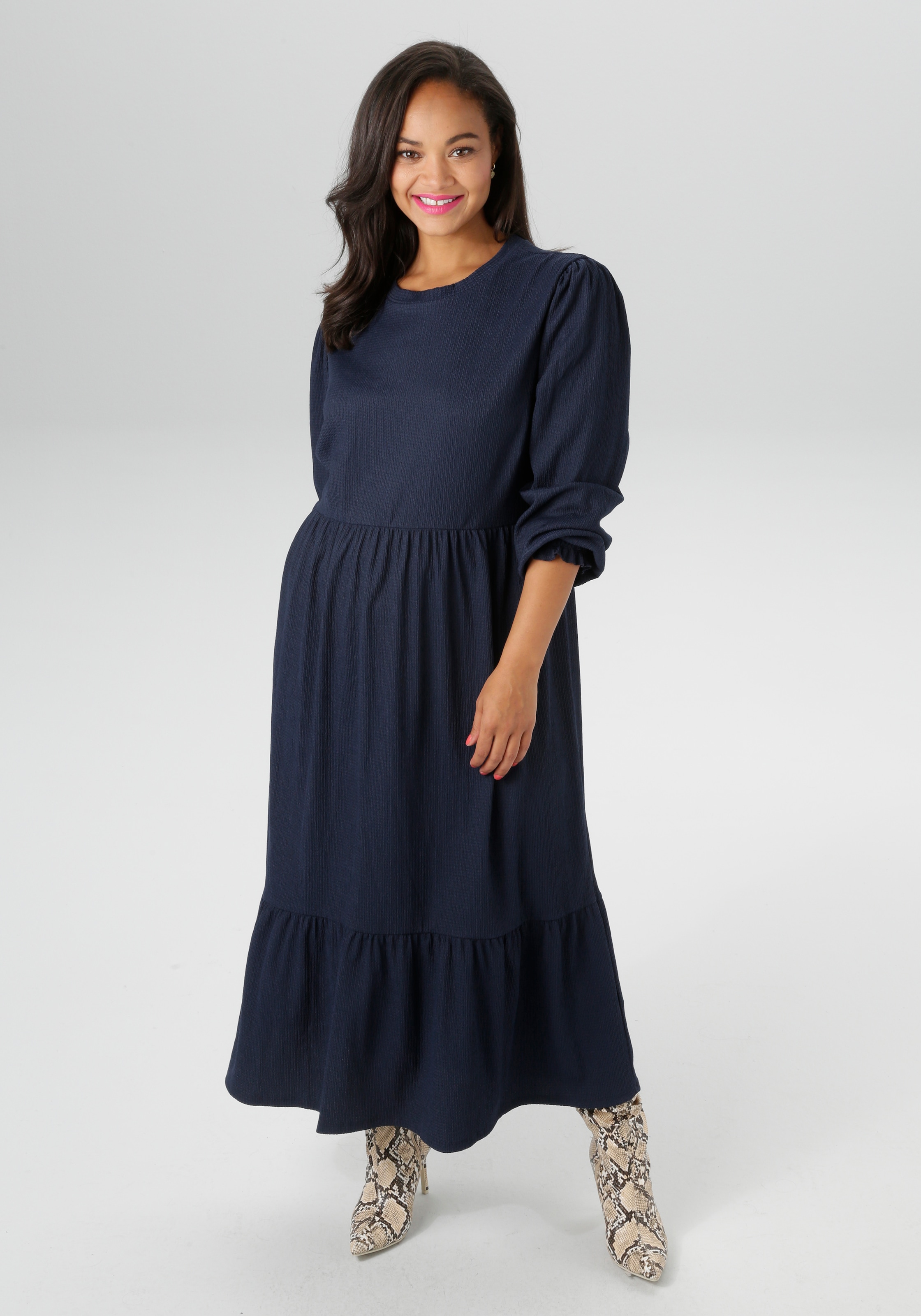 Aniston PLUS Jerseykleid in trendiger Farbpalette - NEUE KOLLEKTION günstig online kaufen
