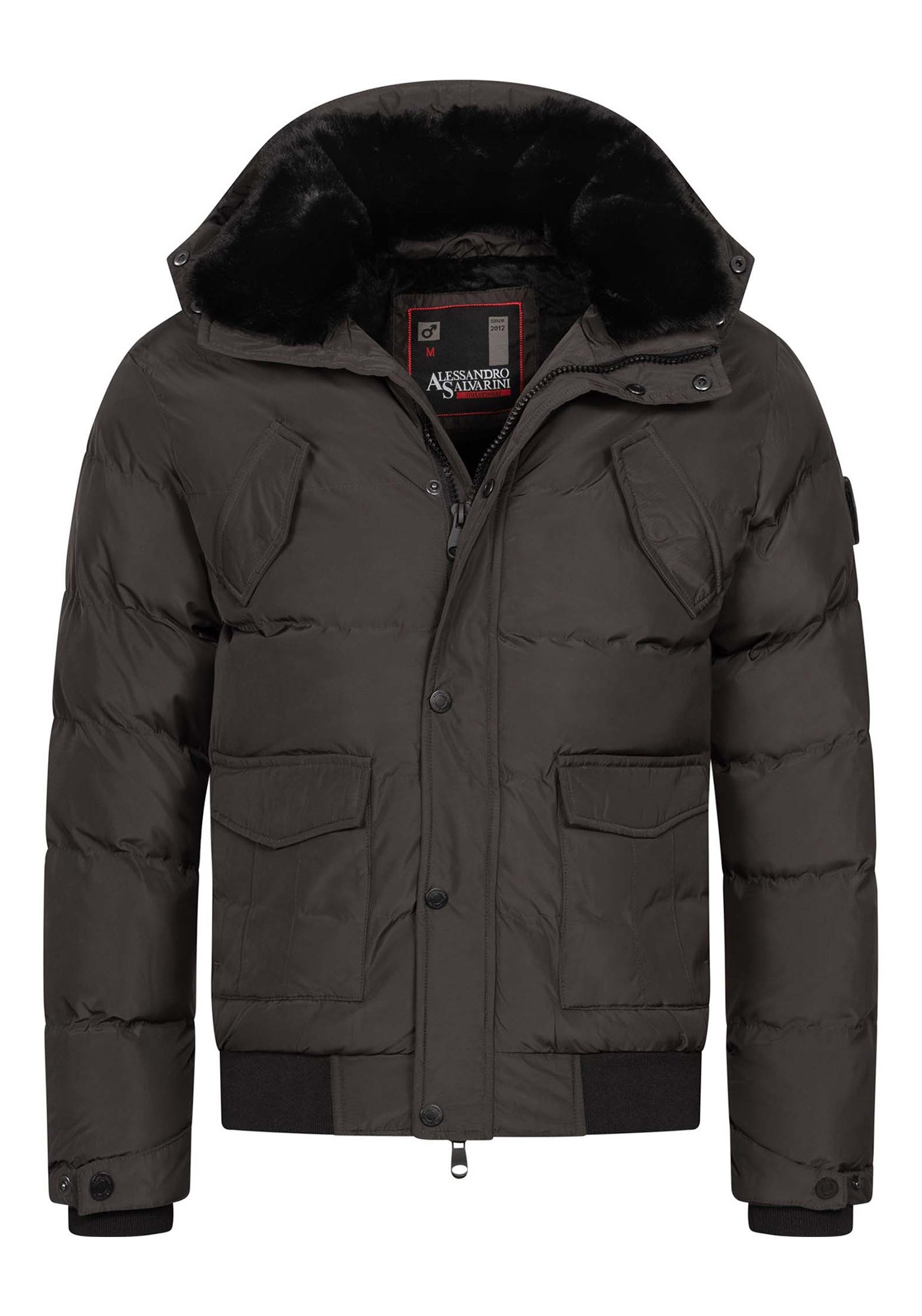 Alessandro Salvarini Winterjacke »ASLeonio« mit warmem Teddyfell und abnehmbarer Kapuze