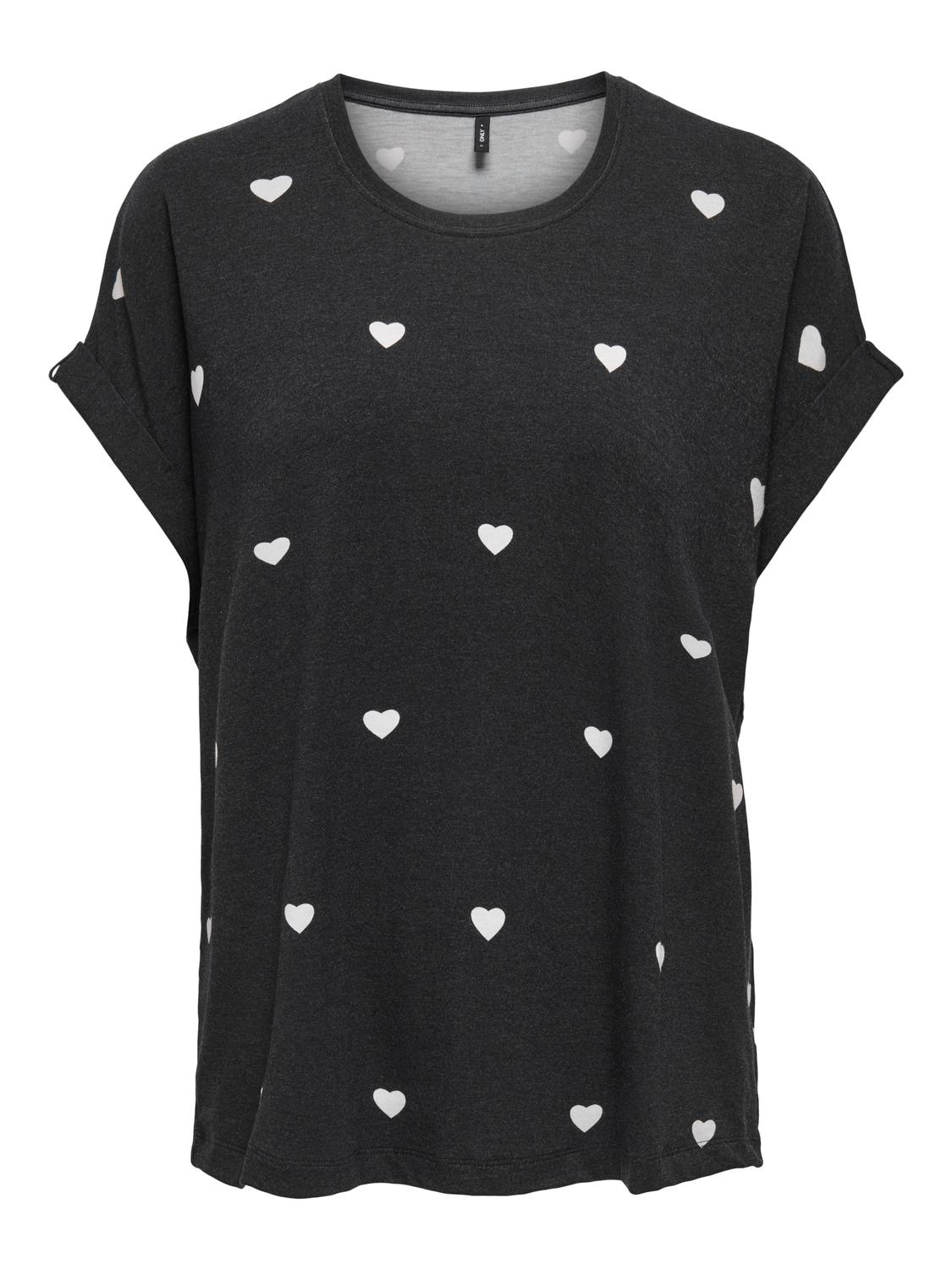 ONLY Kurzarmshirt »ONLMOSTER S/S AOP TOP CS JRS« Viskosemischung, Rundhals