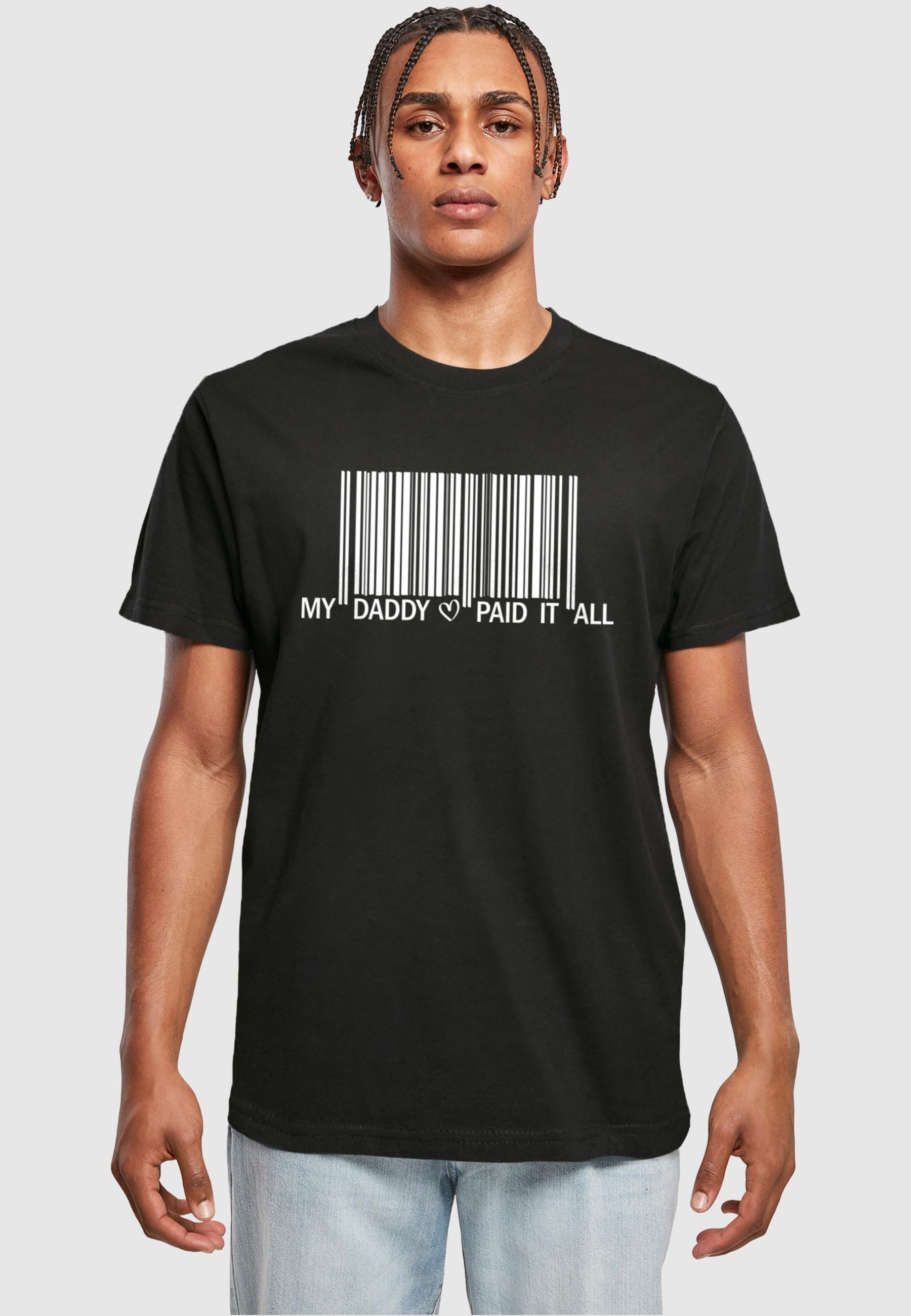 Merchcode T-Shirt »Merchcode Herren Dad Pay Barcode T-Shirt Round Neck«, (1 tlg.)