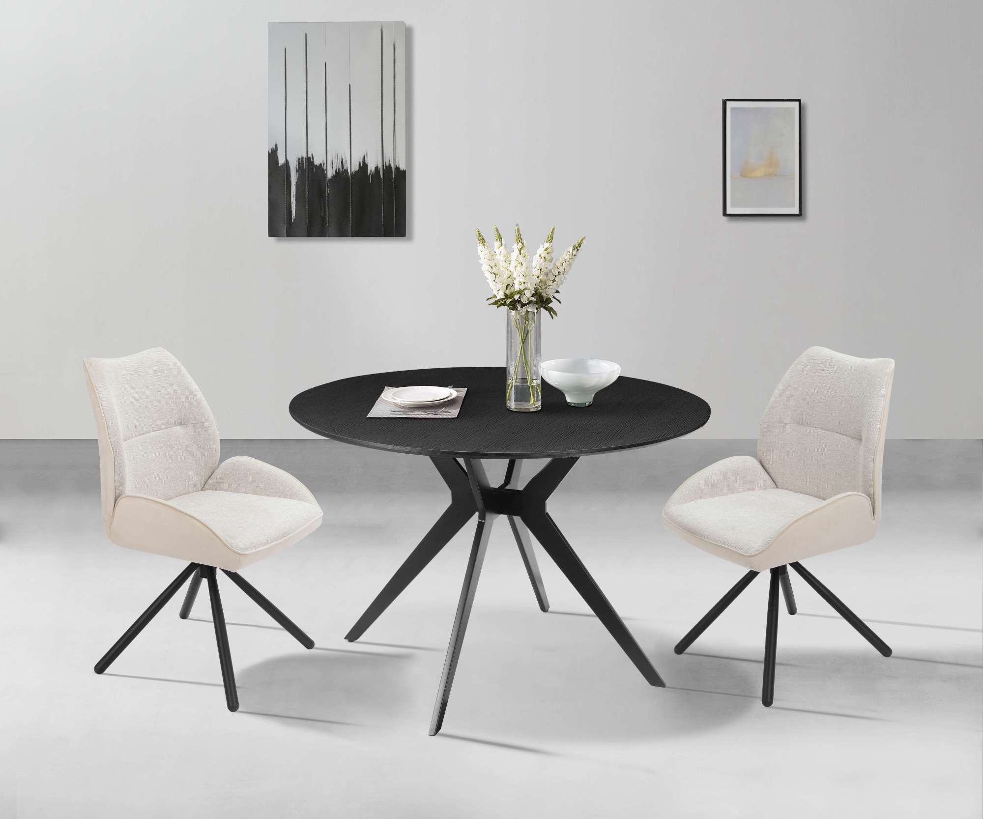 Home affaire Esstisch »La Roche«, Gestell aus Metall, fühlbare Struktur, Höhe 75 cm