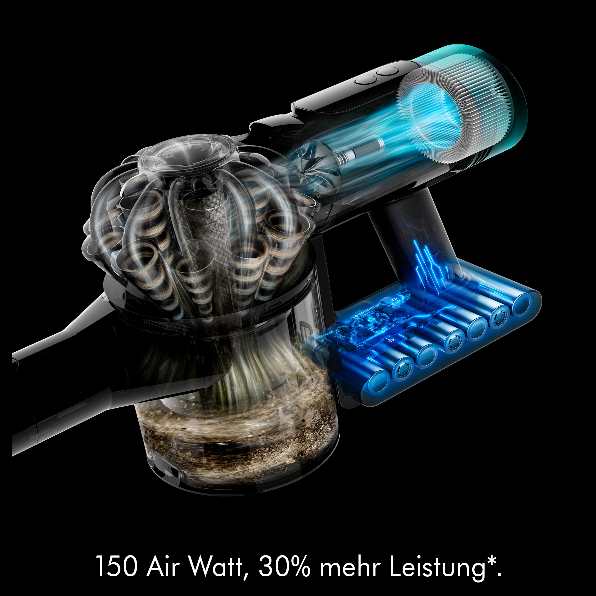 DYSON Akku-Hand-und Stielstaubsauger »Dyson V10 Konical™ + Auto-empty Dok™ Schwarz/Blau«