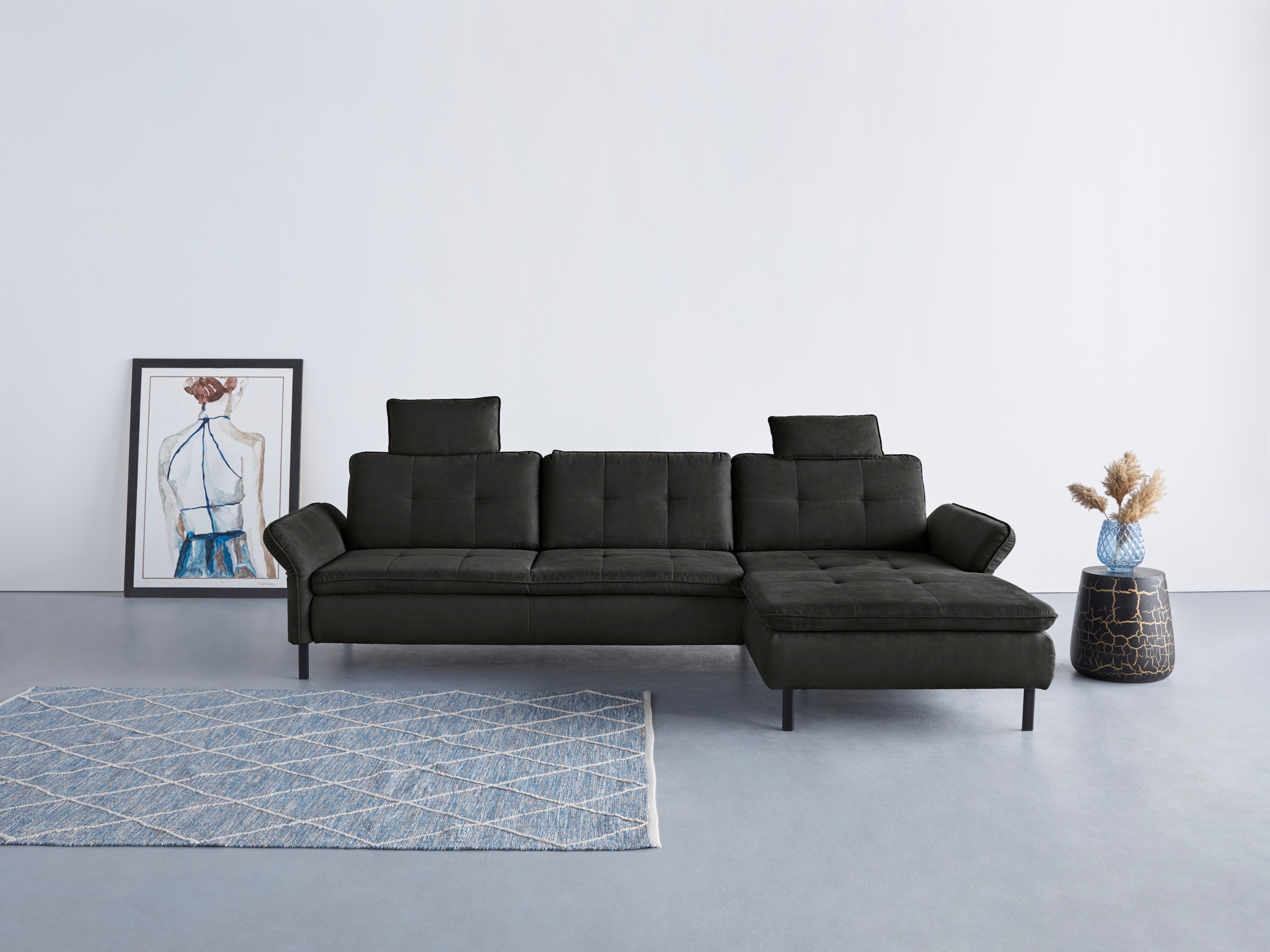 Home affaire Ecksofa "Birkholm L-Form" Armlehnverstellung, auch in Easy Cle günstig online kaufen